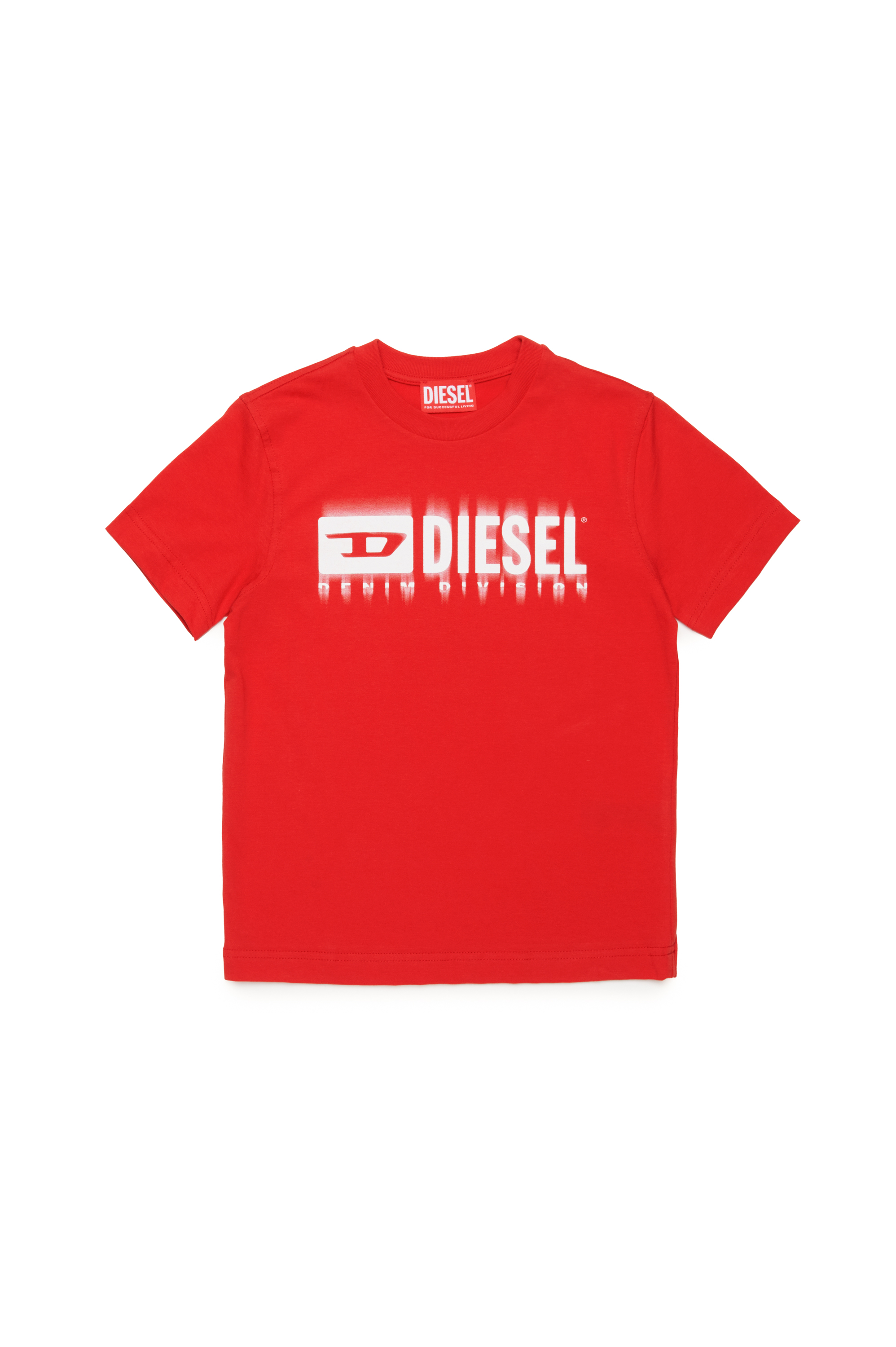 Diesel - TDIEGORL6, Herren T-Shirt mit verschmiertem Logo in Rot - Image 1