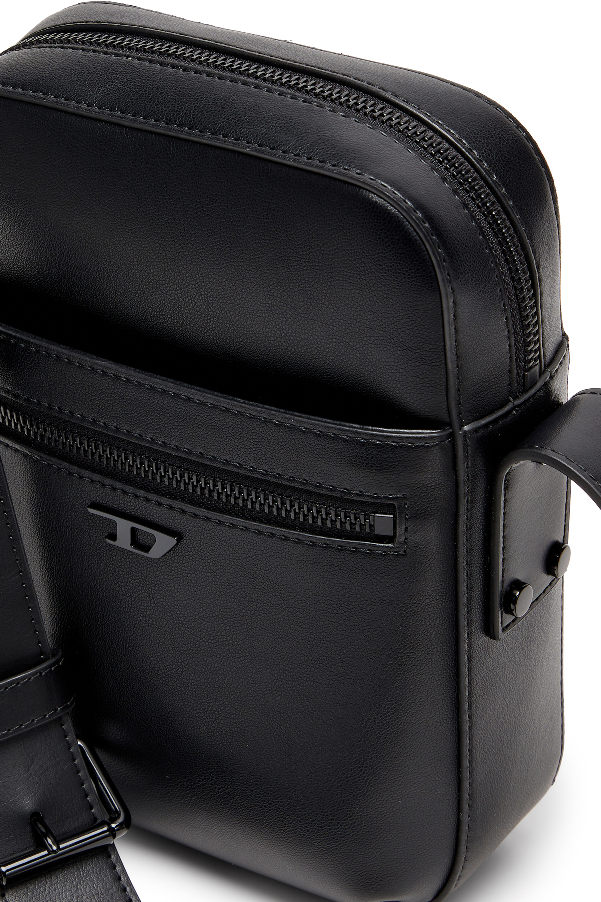 Diesel - RIVET-D CROSSBODY, Herren Rivet-D - Crossbody-Tasche aus PU mit Nieten-Details in Schwarz - 5