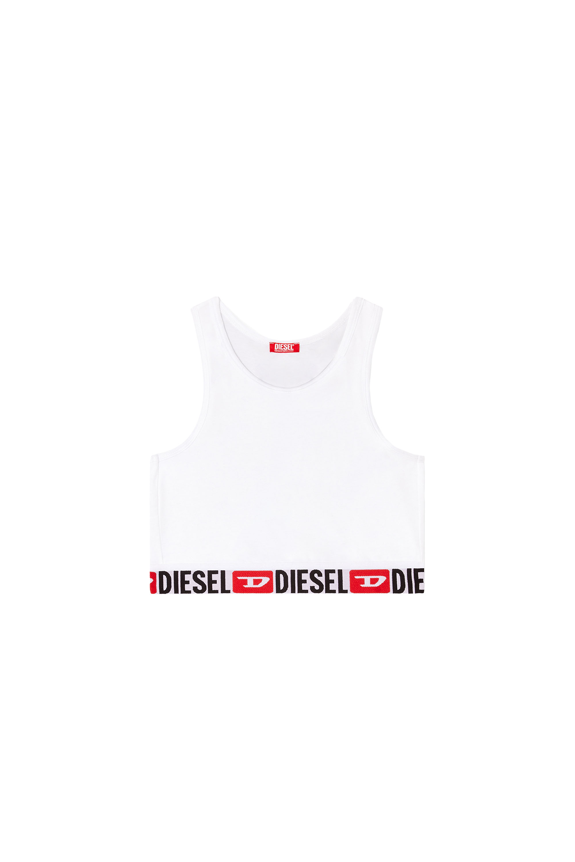 Diesel - SANDRA-D-CORE, Damen Sport-BH mit Logo-Unterbrustband in Weiß - 2