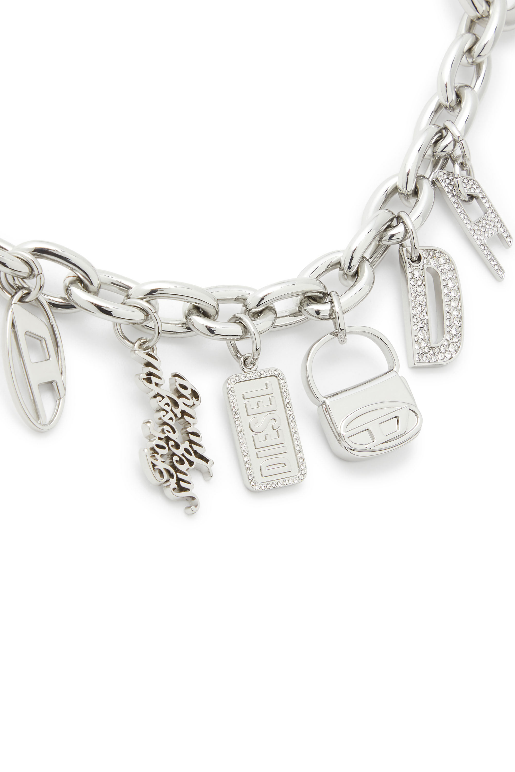 Diesel - CHAIN-D S, Damen Charm abnehmbare Kette in Silber - 3