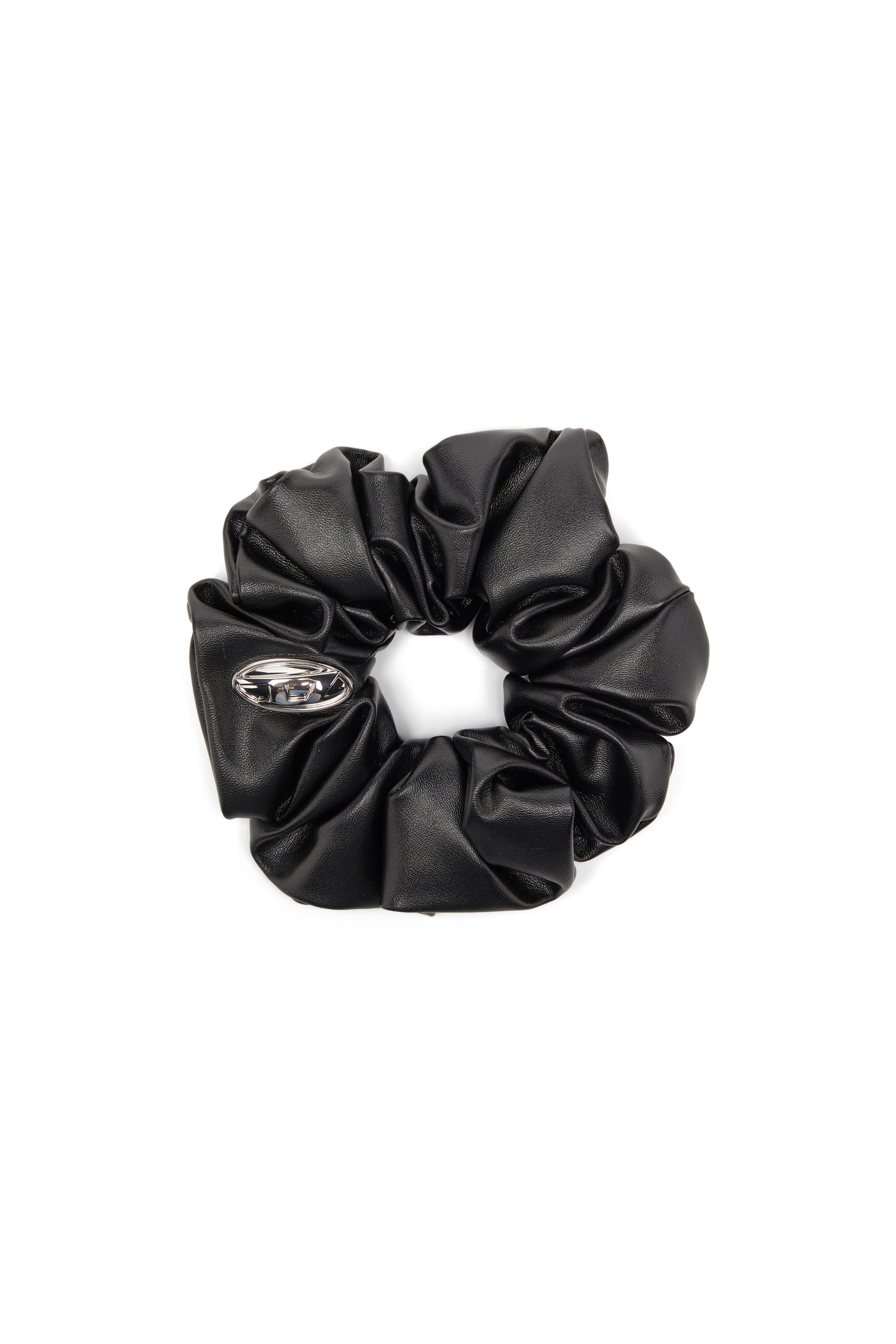 Diesel - BANGLE SCRUNCHIE, Damen Scrunchie mit Metall-Logo in Schwarz - 1