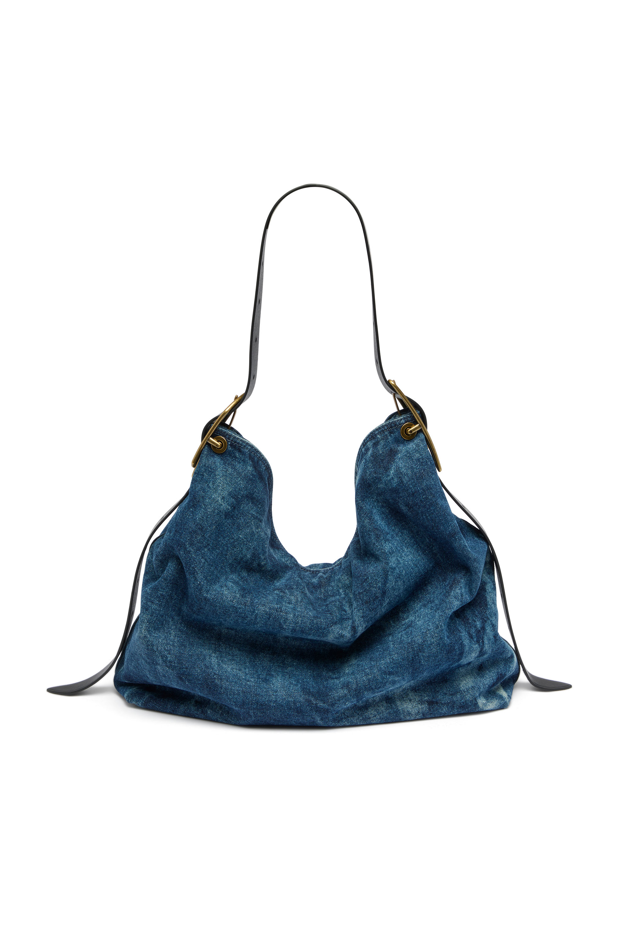 Diesel - D-LINE HOBO L, Damen D-Line-Denim Hobo-Tasche in Mittelblau - 3