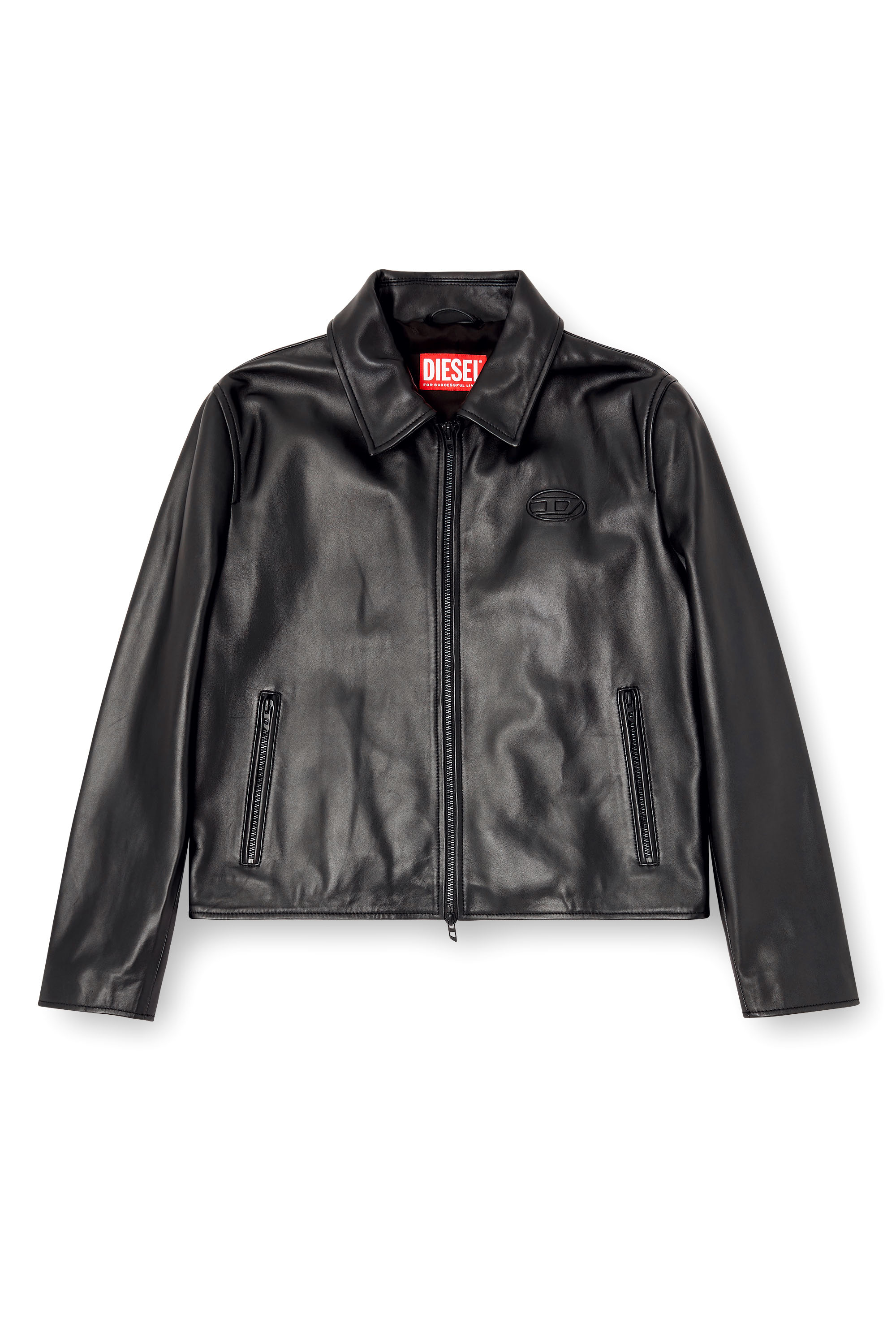 Diesel - L-AMAR-FEM-S2, Damen Coachjacke aus Leder in Schwarz - 3