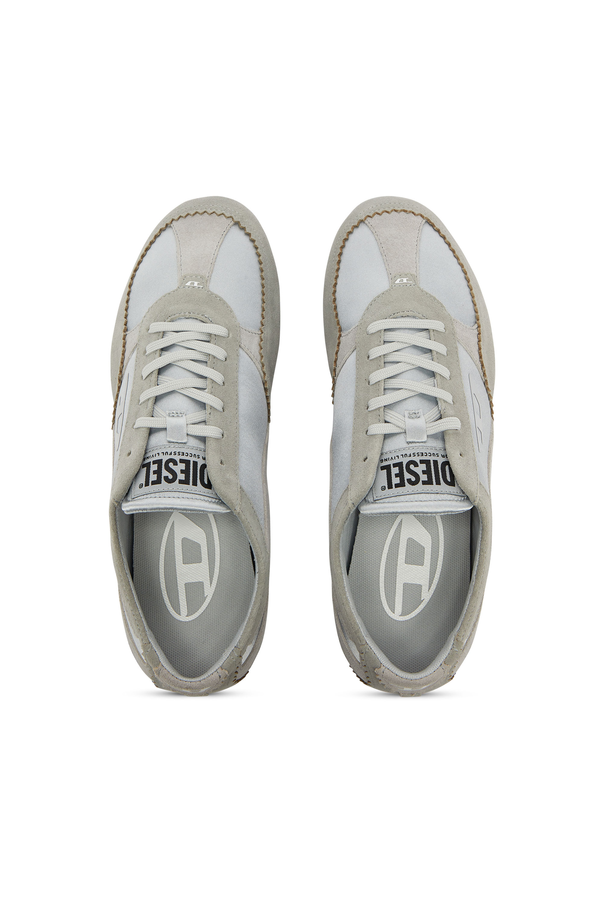 Diesel - D-MILE LOW II W, Damen D-Mile &ndash; Sneakers mit Wildleder-Overlays in Hellblau - 4