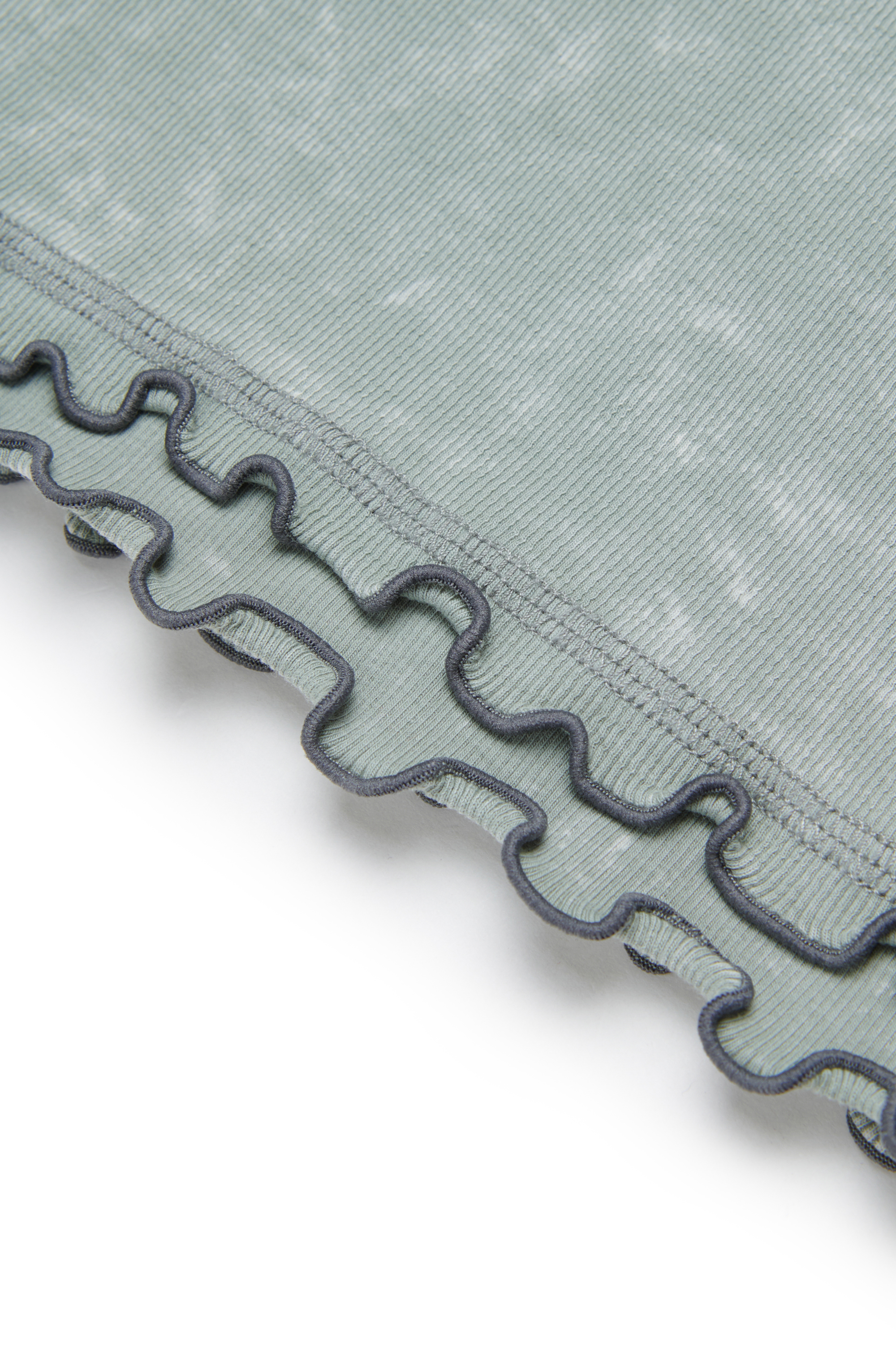 Diesel - TAILIA, Damen Geripptes T-Shirt mit R&uuml;schen in Grau - 4