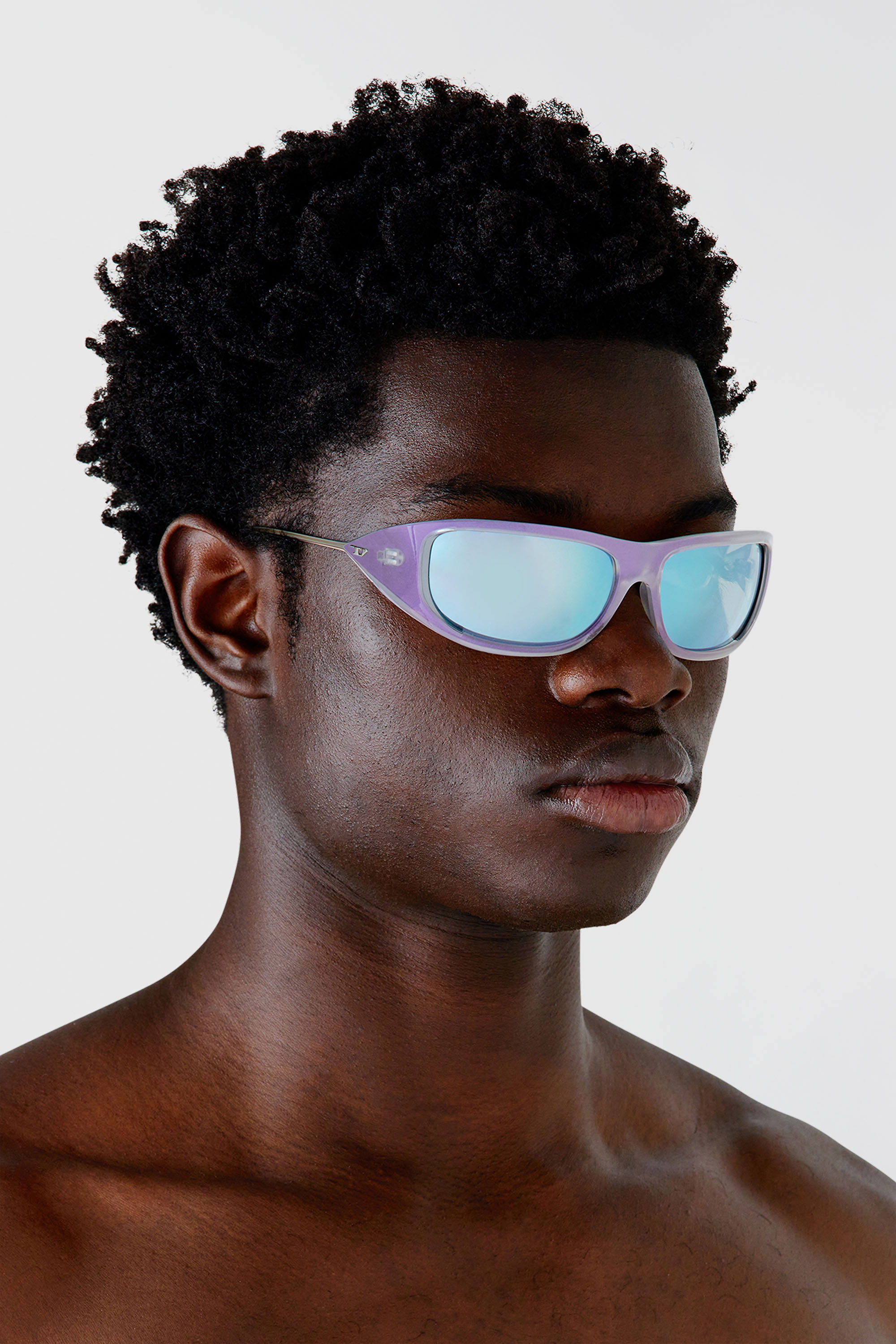 Diesel - 0DL3001 SIZE 61, Unisex Wraparound-Stil Brille in Bubble - 4