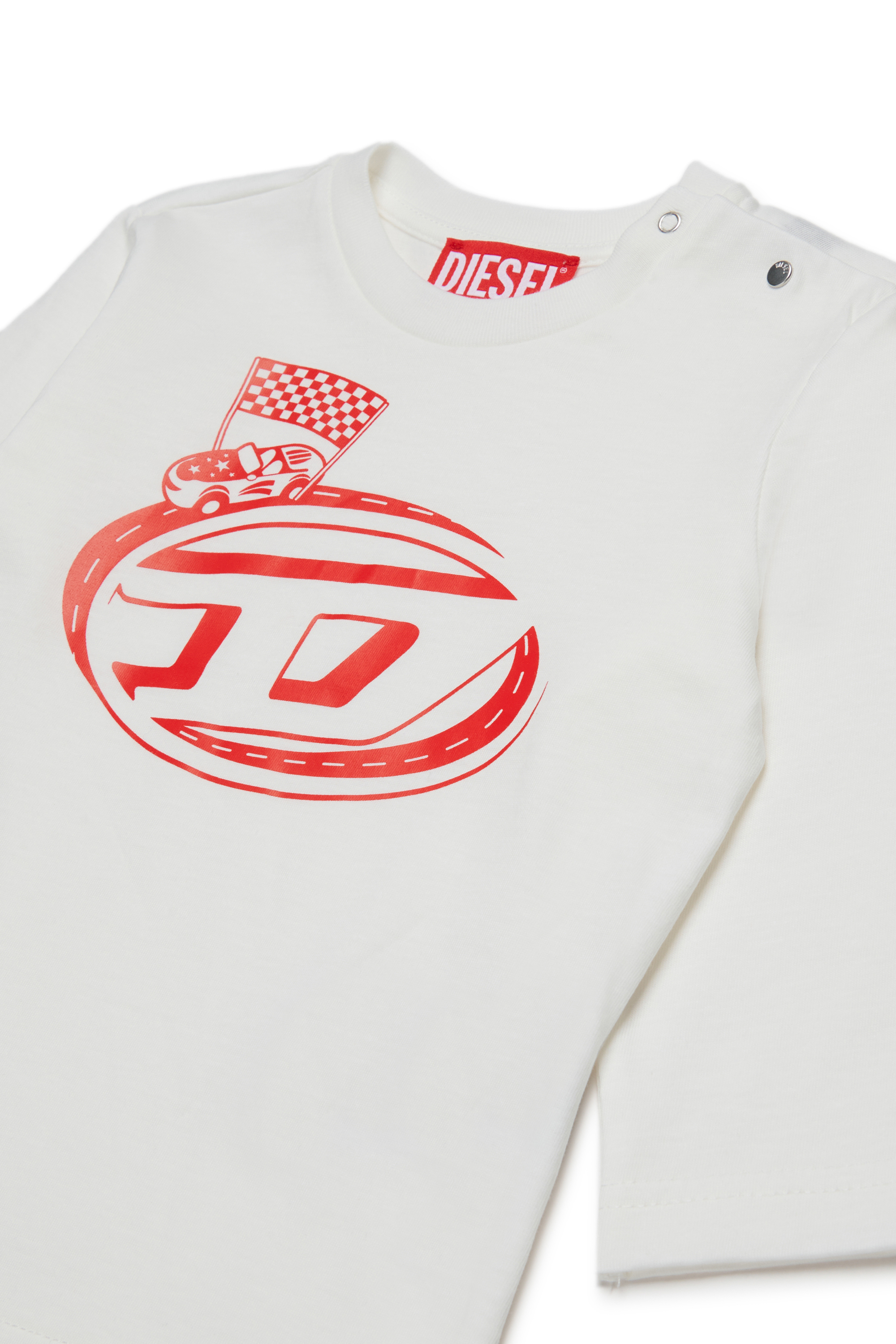 Diesel - TFILB, Herren Baumwoll-T-Shirt mit Grafikdruck in Weiß - 3