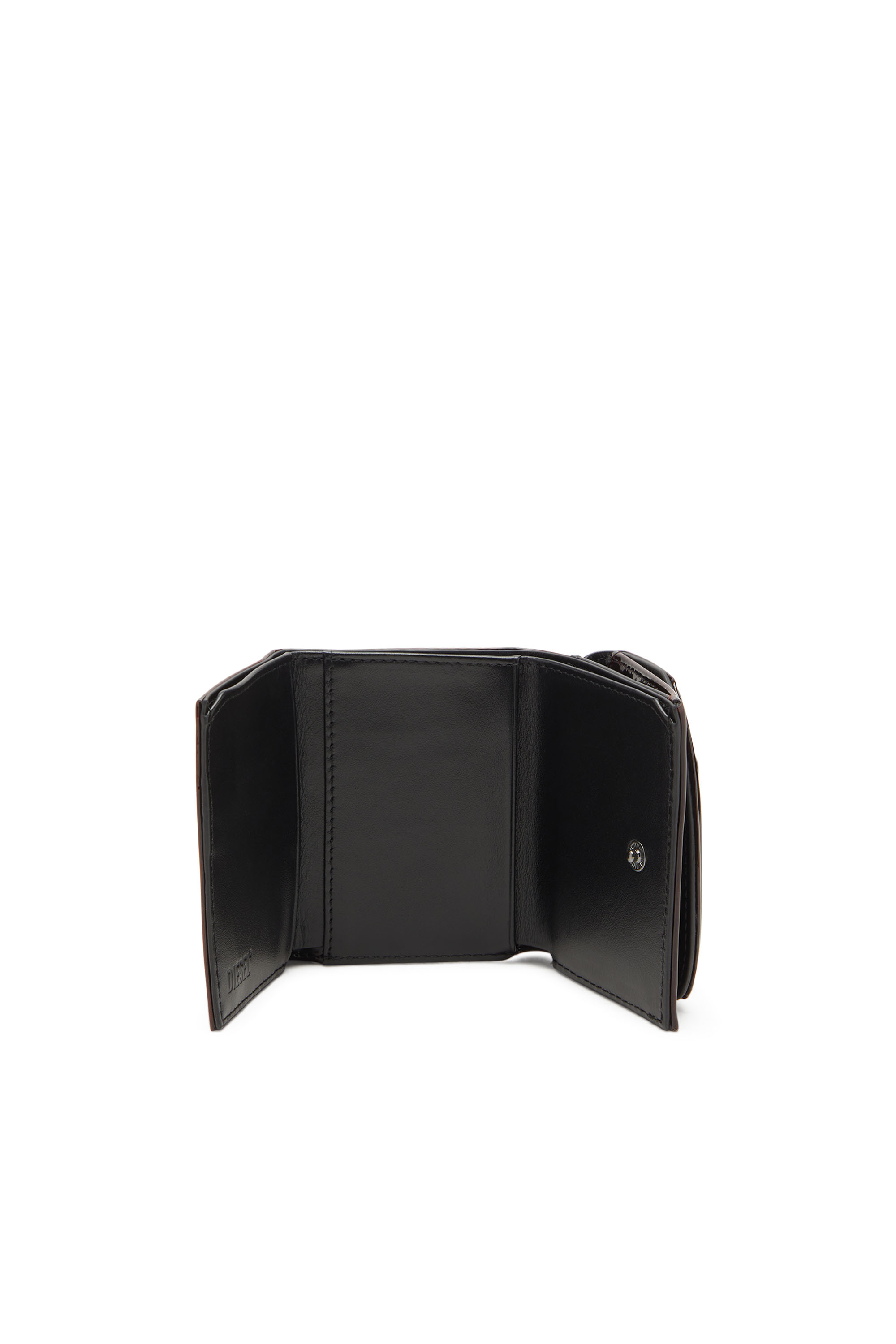 Diesel - 1DR  TRI FOLD COIN XS II, Damen Dreifach-Portemonnaie aus flüssigem PU in Burgunderrot - 3