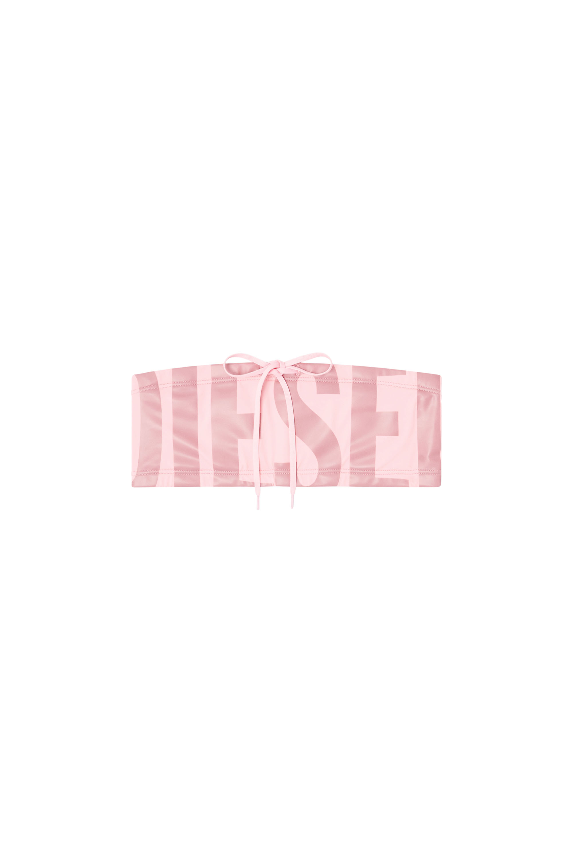 Diesel - MIRIAM-D-CORE, Damen Bandeau-Bikini-Top mit Maxi-Logo in Rosa - 4