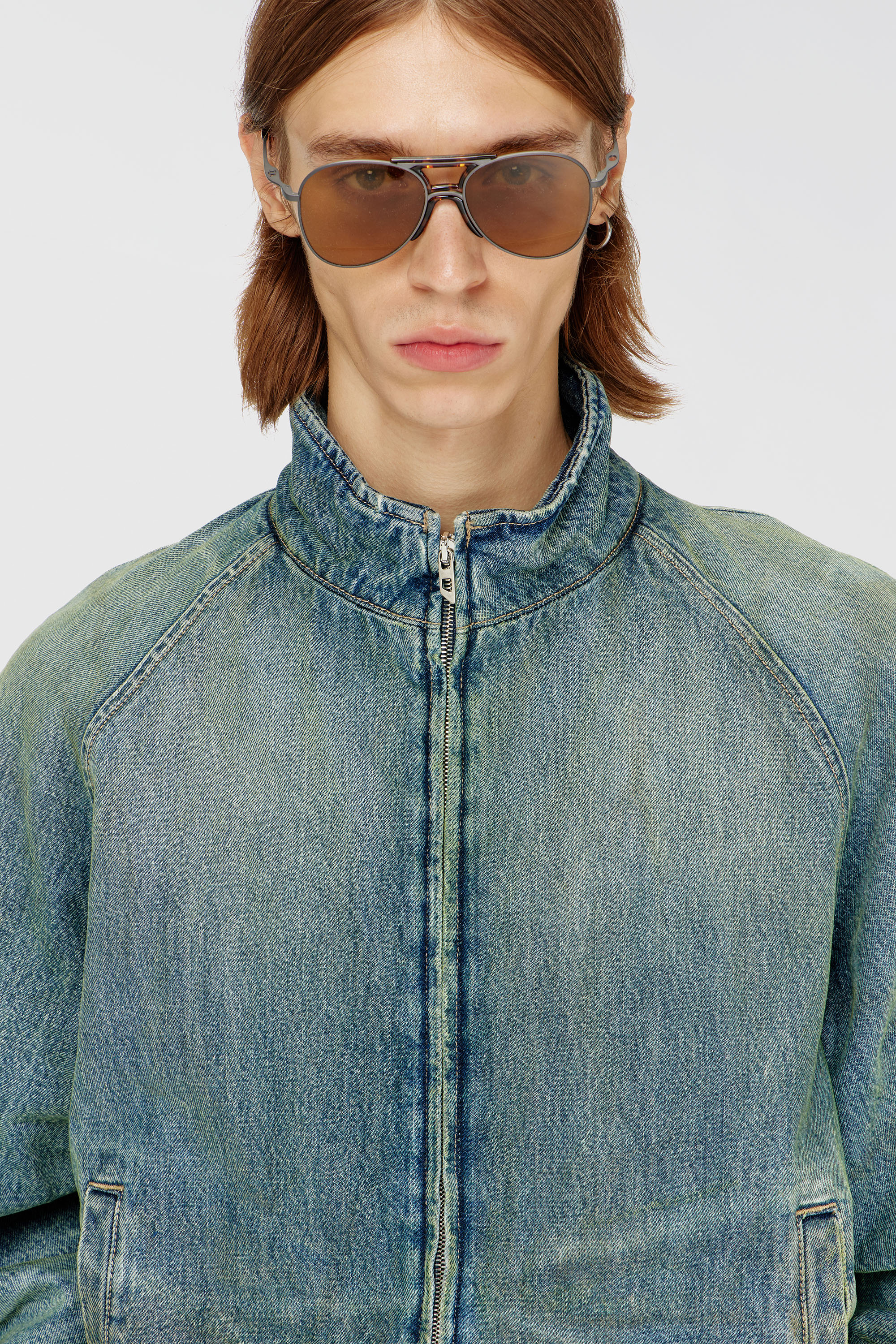 Diesel - D-BARUS-FSJ2, Herren Steppjacke aus Denim mit Knitter- und Used-Effekt in null - 5