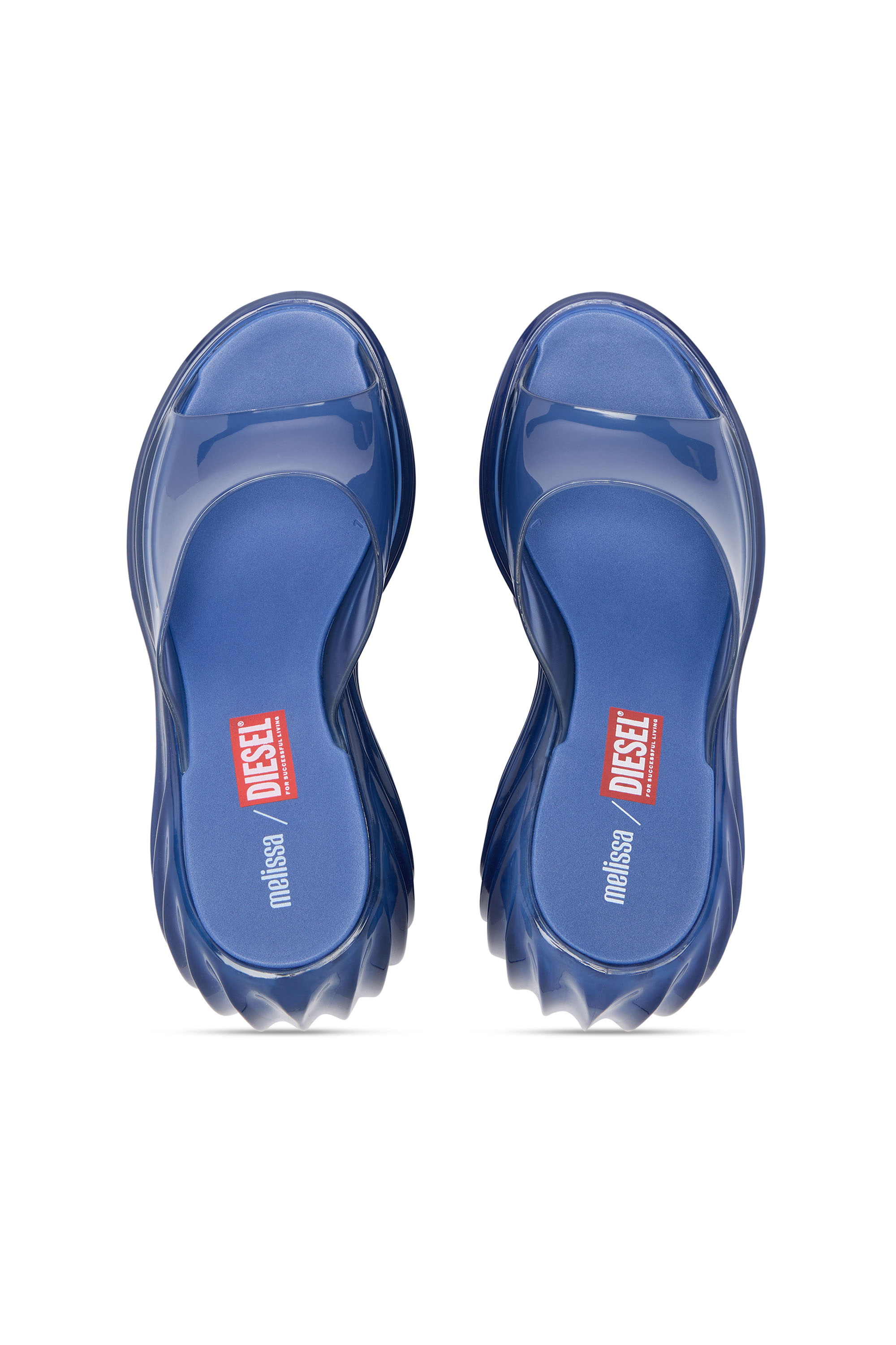 Diesel - MELISSA QUANTUM PLATFORM, Damen Plateau-Pantolette aus Melflex&reg; in Blau - 4