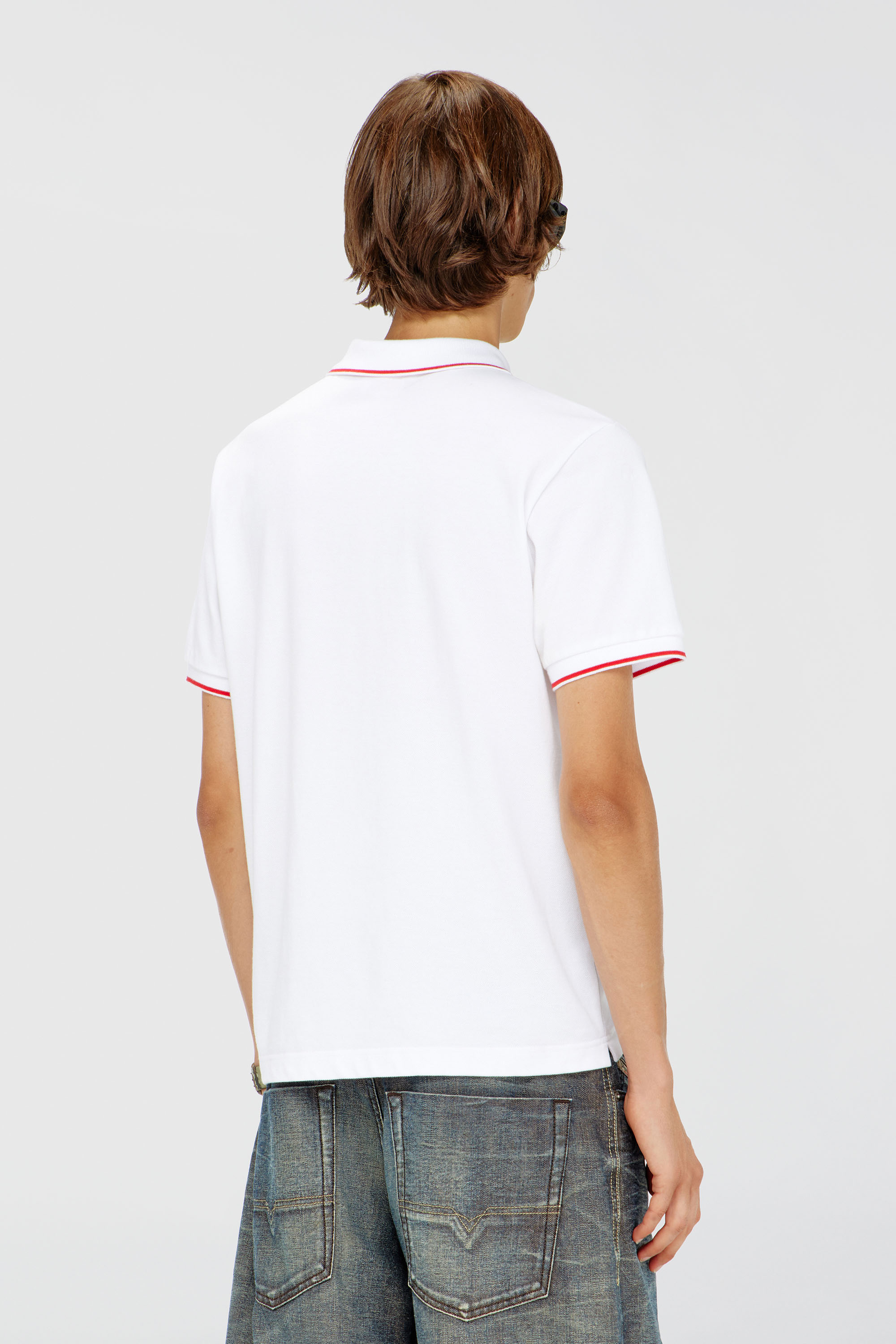 Diesel - T-FERRY-MICRODIV, Herren Poloshirt mit Diesel-Microstickerei in Wei&szlig; - 4