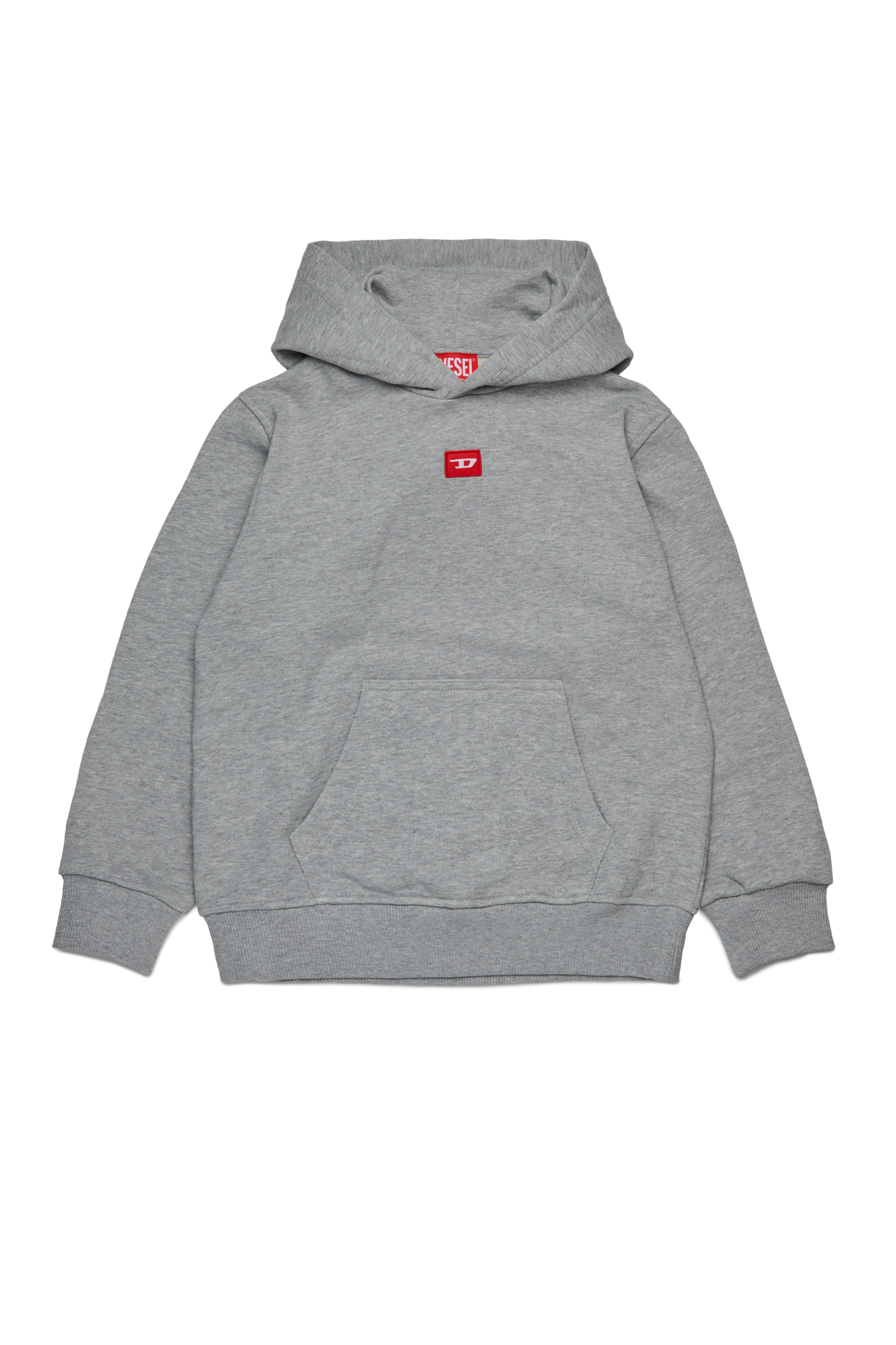 Diesel - SXGINHOOD OVER, Unisex Baumwoll-Hoodie mit Patch in Grau - 1