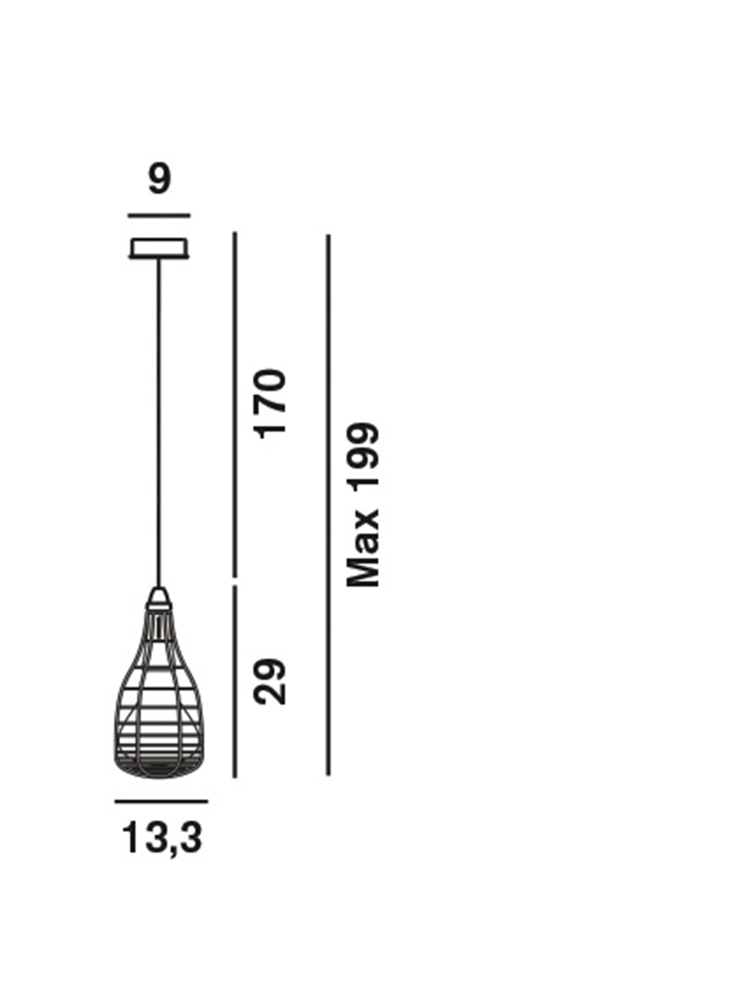 Diesel - CAGE SOSPENSIONE MIC, Unisex Wei&szlig;e Lampe mit eigenwilligem Schirm in K&auml;figoptik in Wei&szlig; - 2