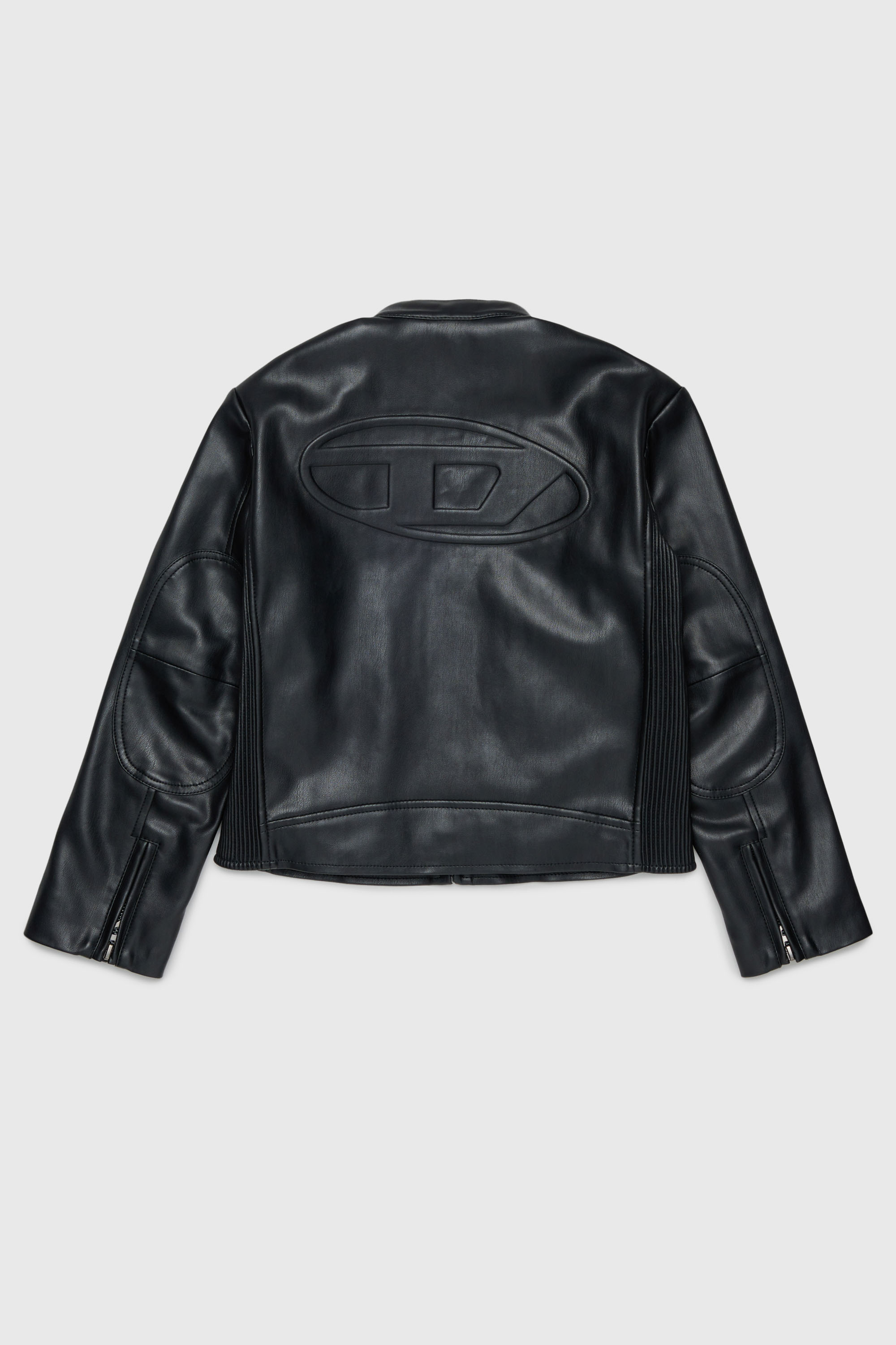 Diesel - JEMBY, Herren Bikerjacke mit gepr&auml;gtem Oval D Logo in Schwarz - 2