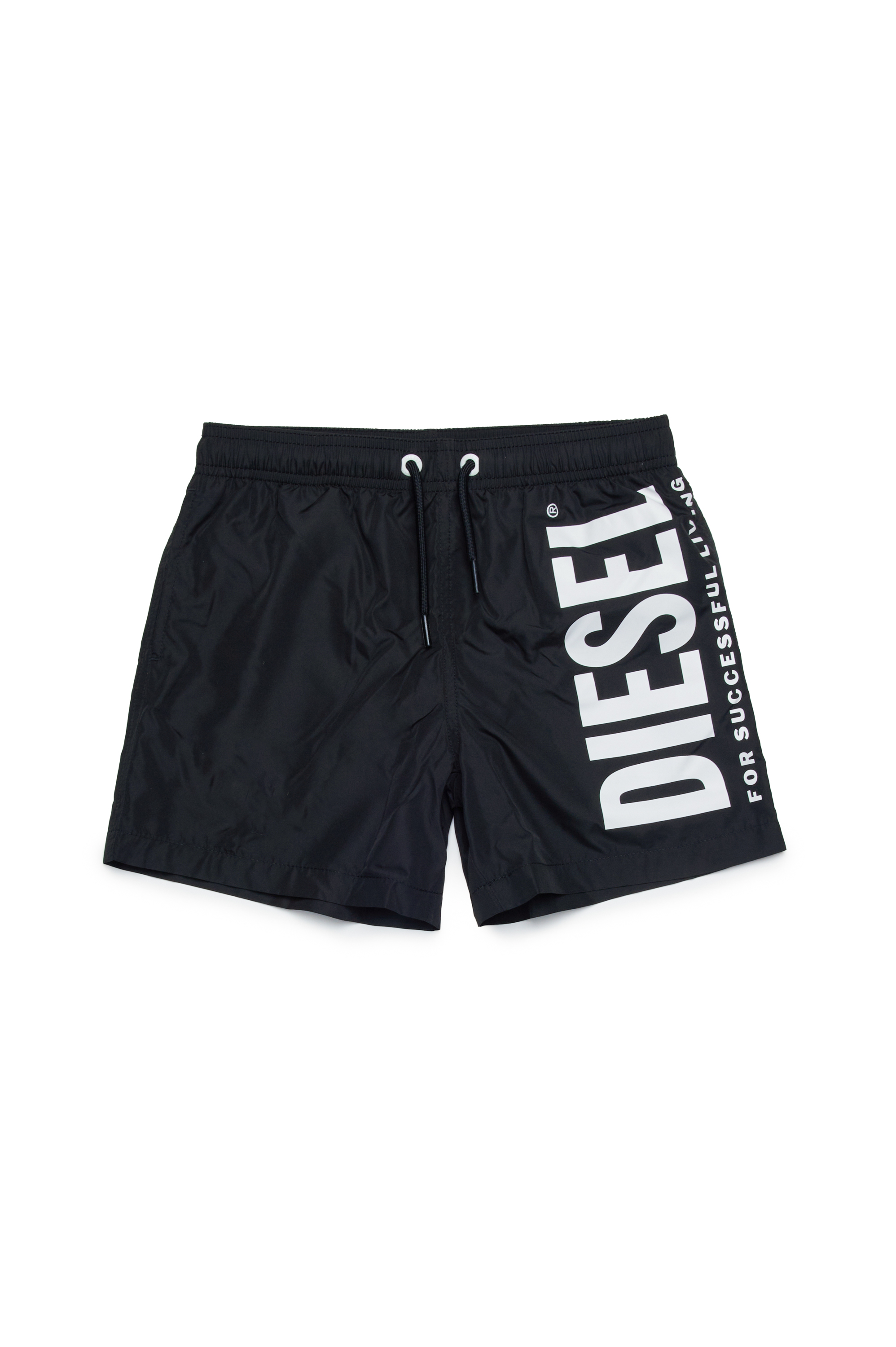 Diesel - MGIULLO, Man Swim shorts with maxi logo in Black - Image 1