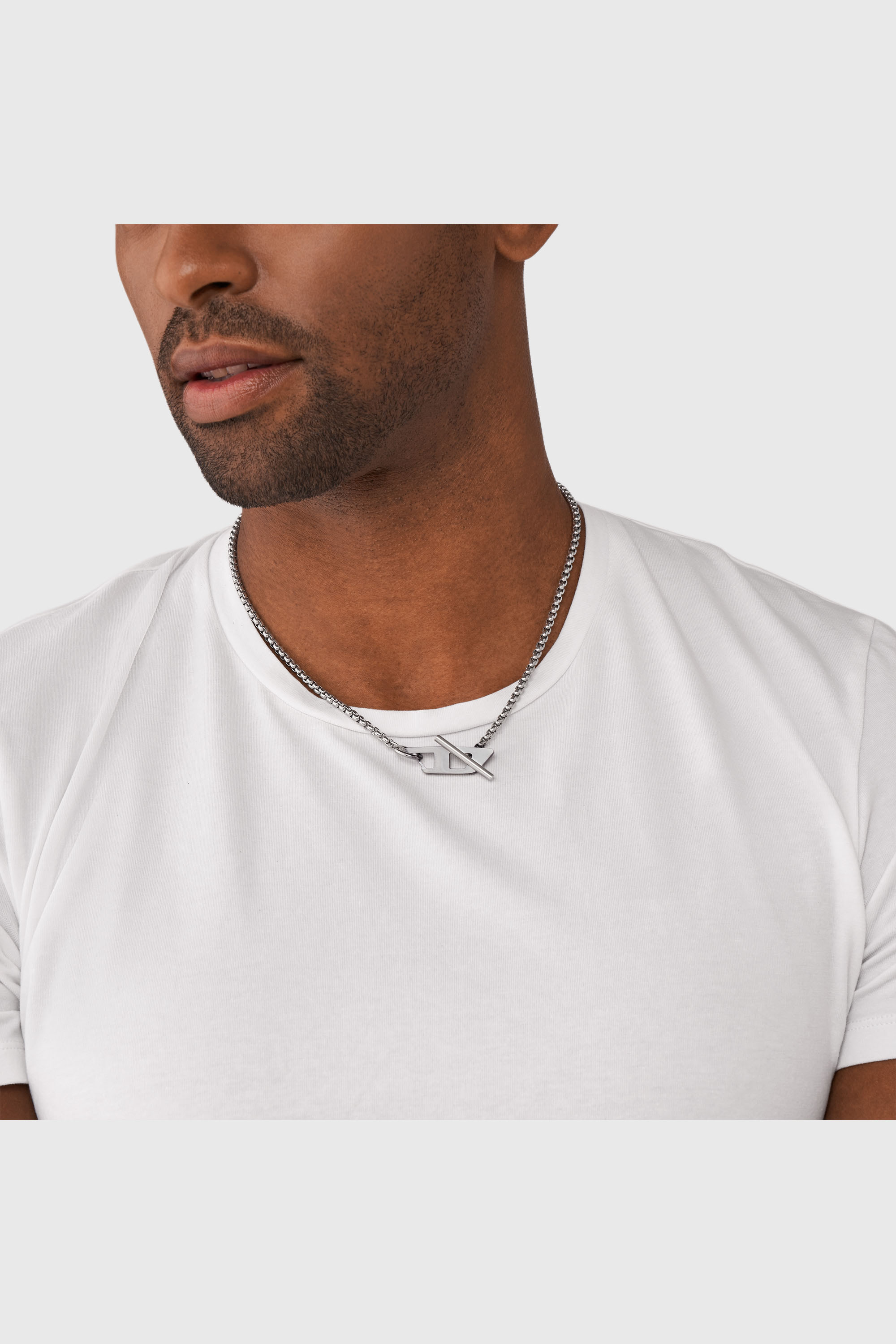 Diesel - DX1477, Unisex Halskette aus Edelstahl in Silber - 4