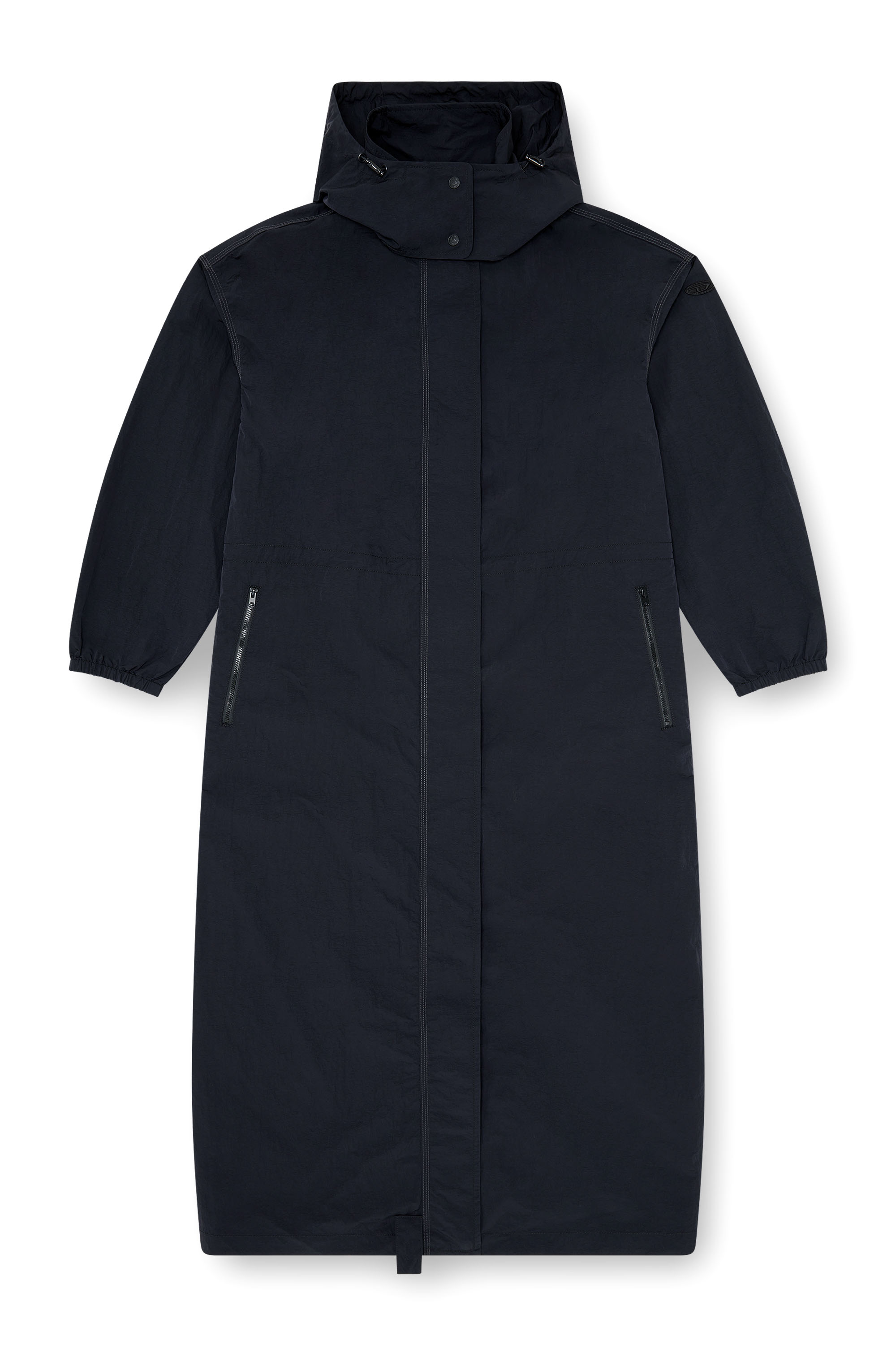 Diesel - G-ASTER-T1, Damen Nylon-Trenchcoat mit abnehmbarer Kapuze in null - 3