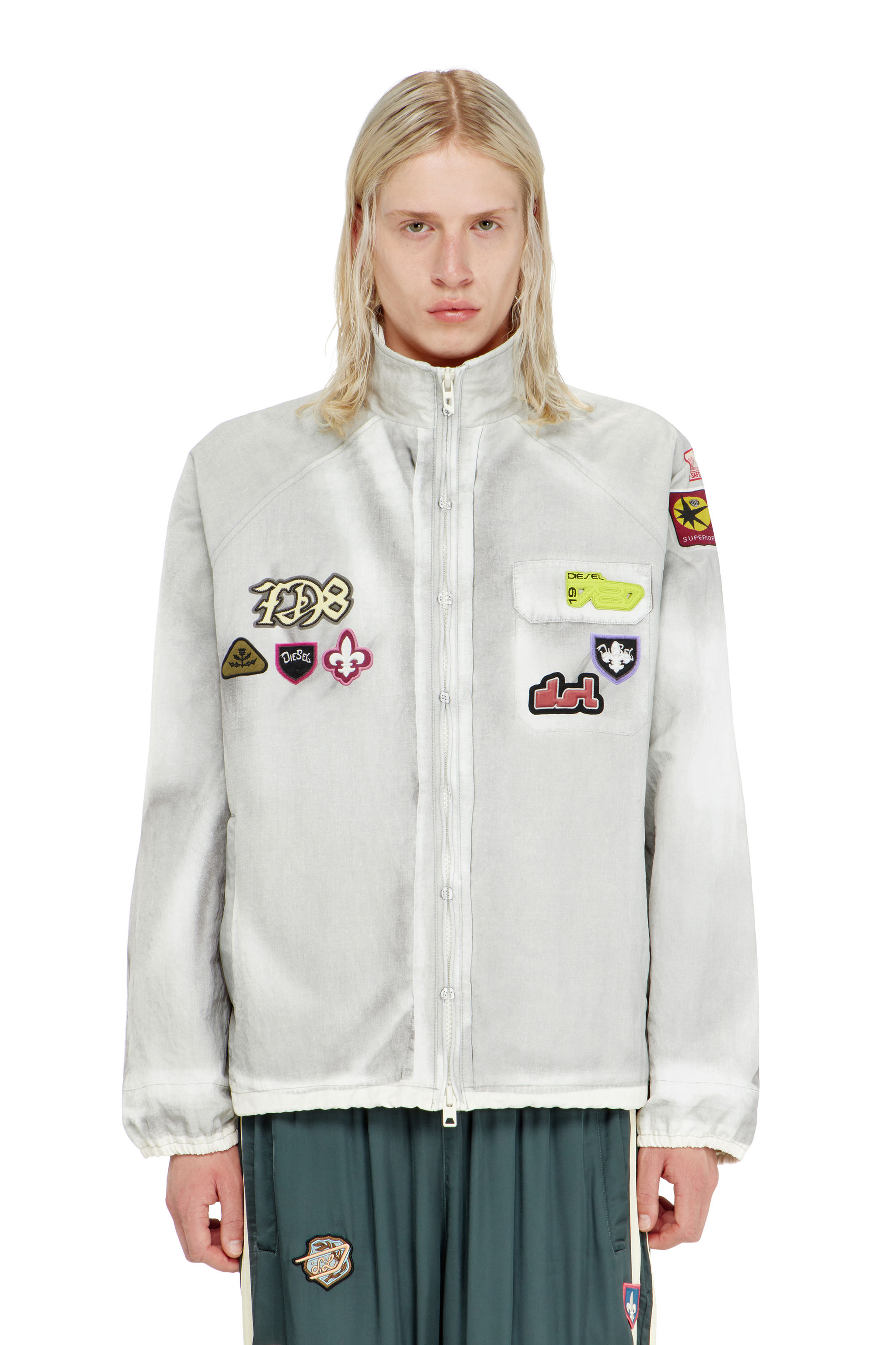 Diesel - J-PATCH, Herren Windbreaker mit trompe-l&rsquo;oeil patches in null - 5