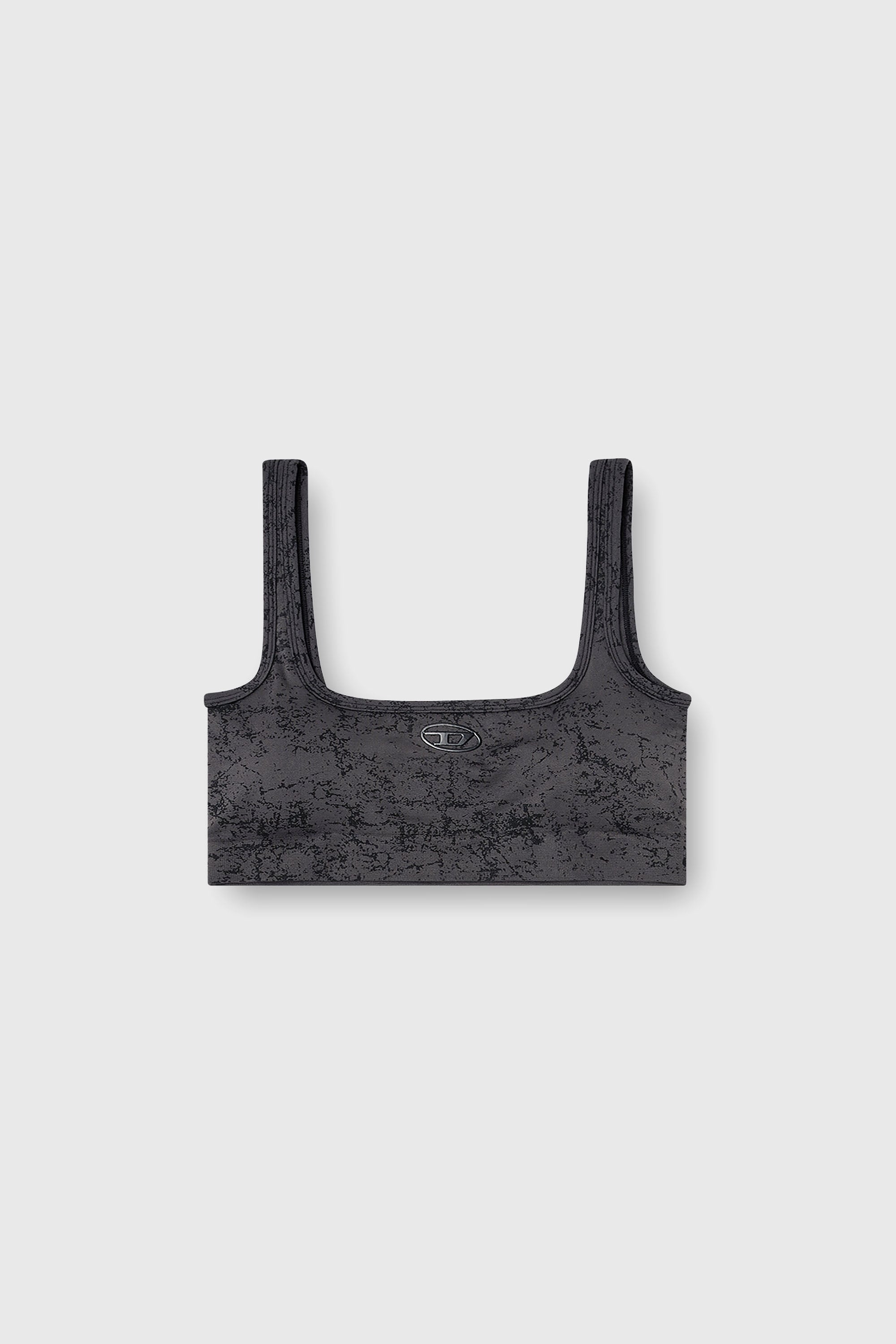Diesel - HELLA-UTLT, Damen Sport-BH mit Utility-Print in Dunkelgrau - 1
