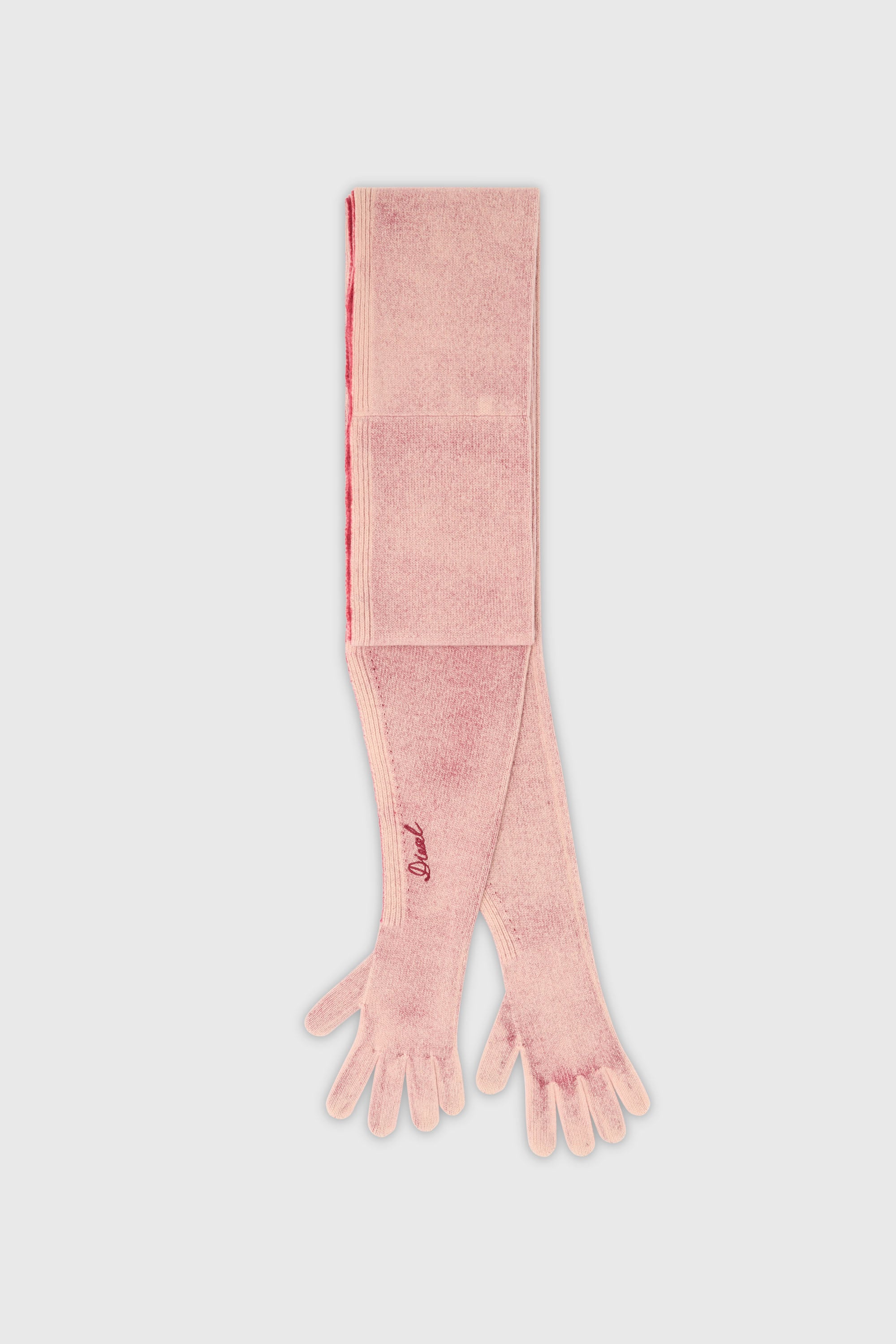 Diesel - K-EVIN, Unisex Hybrider Handschuh-Schal aus zweifarbiger Wolle in Rosa - 2