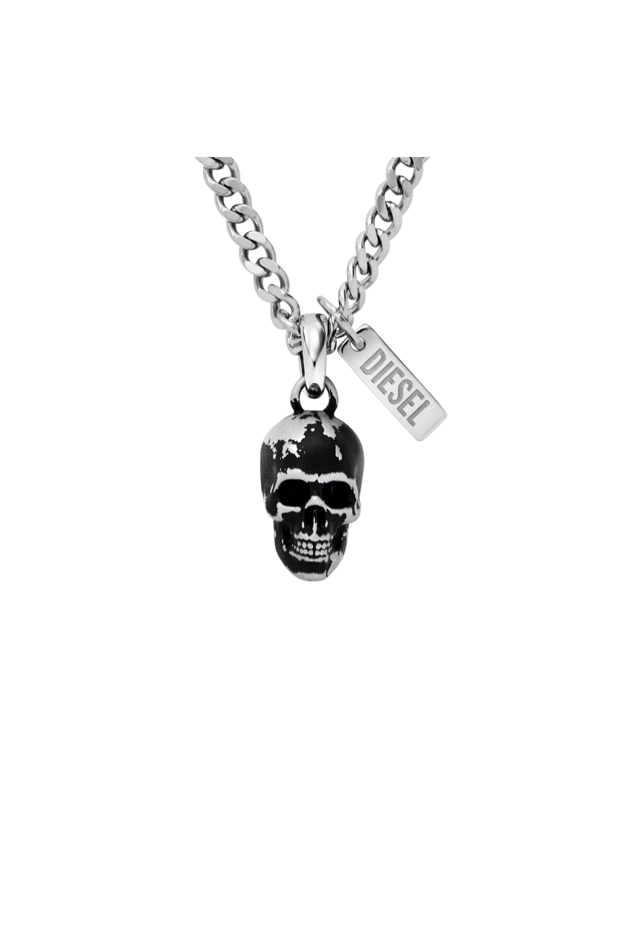 Diesel - DX1581040 JEWEL, Unisex's Stainless Steel Pendant Necklace in Silver/Black - 1