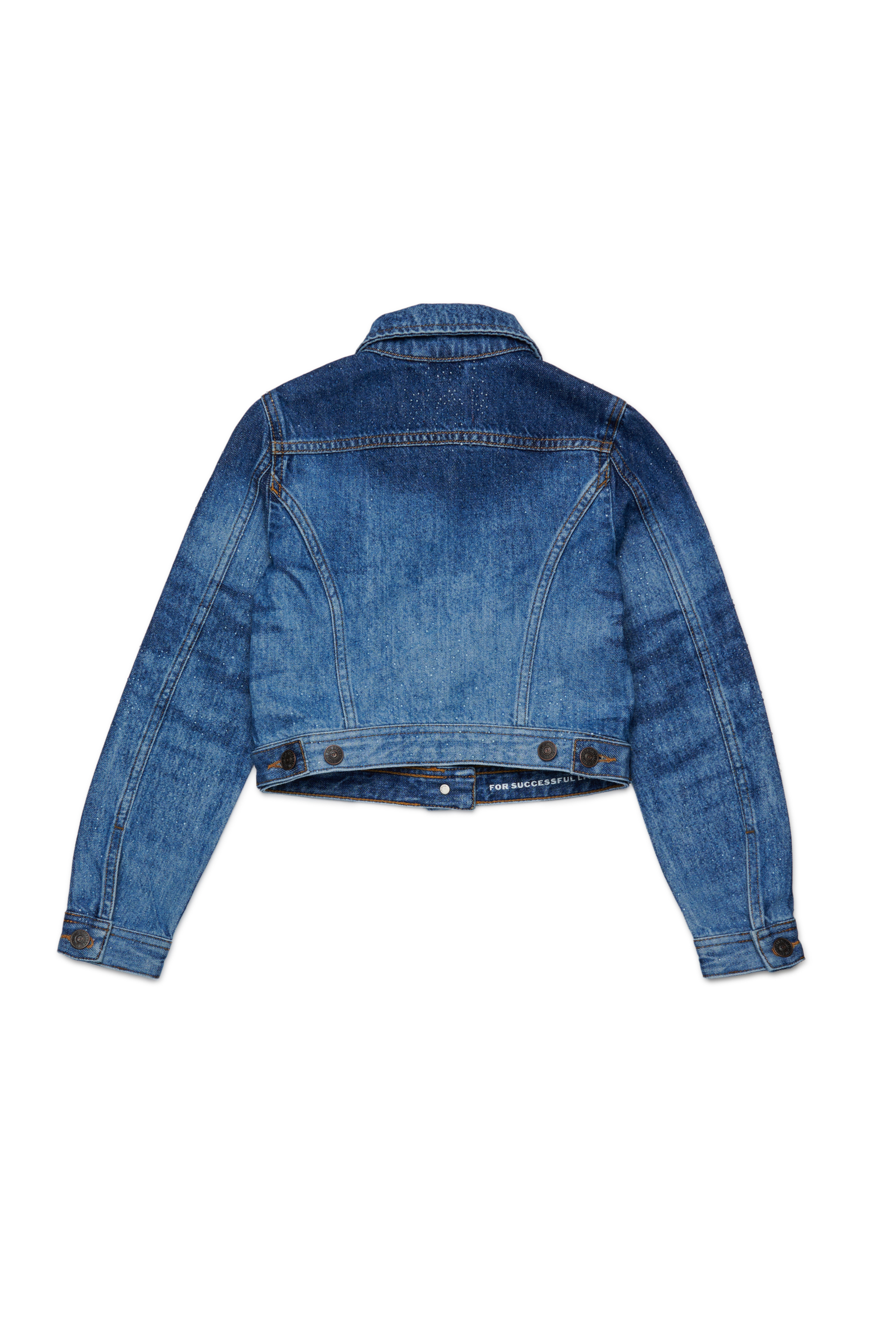 Diesel - JSLIMMY-J, Damen Truckerjacke aus Denim mit Stonewashed-Waschung in Mittelblau - 2