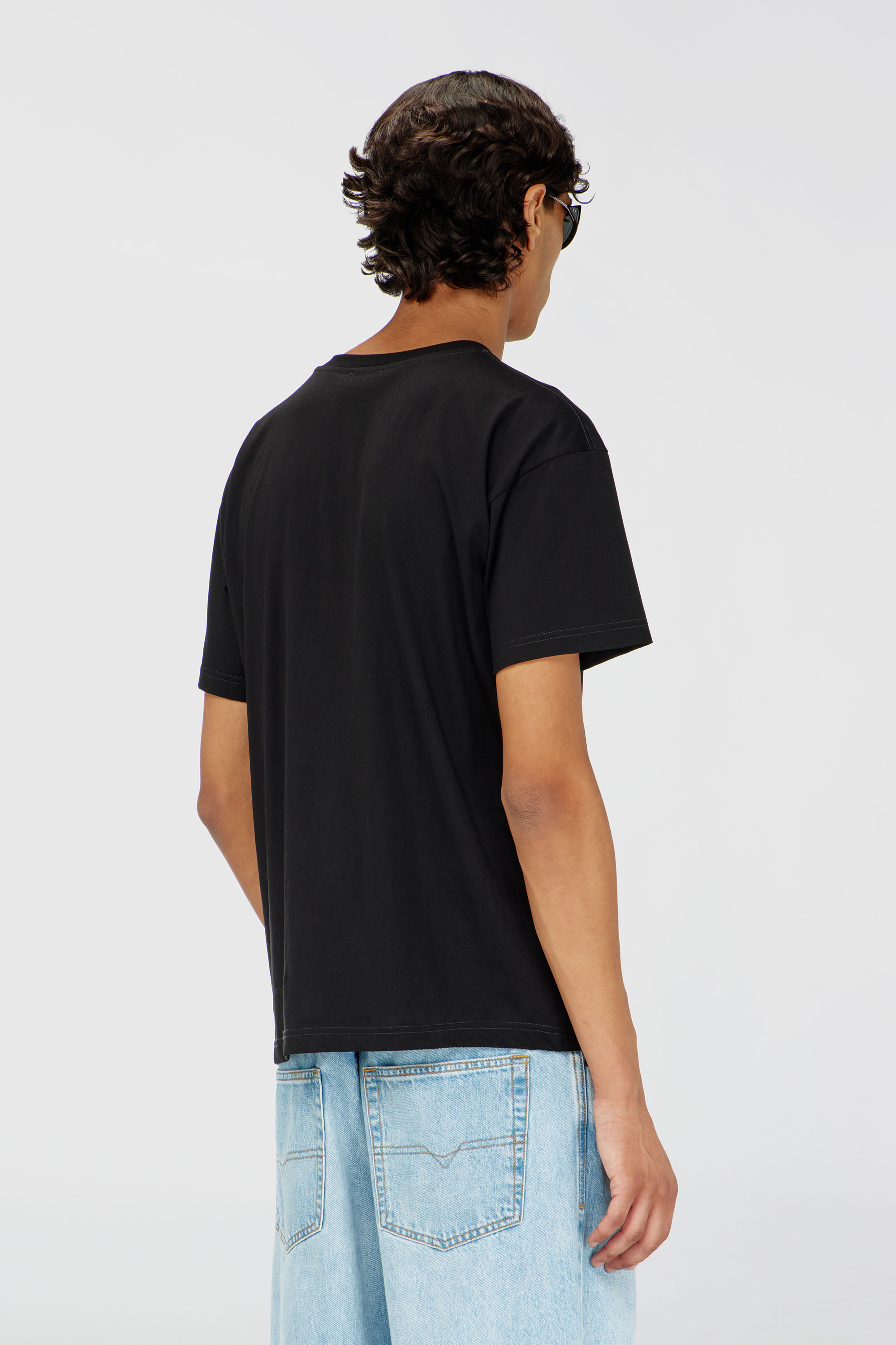 Diesel - T-NORM-PIPING, Herren T-Shirt mit kontrastierenden Paspeln in Schwarz - 4