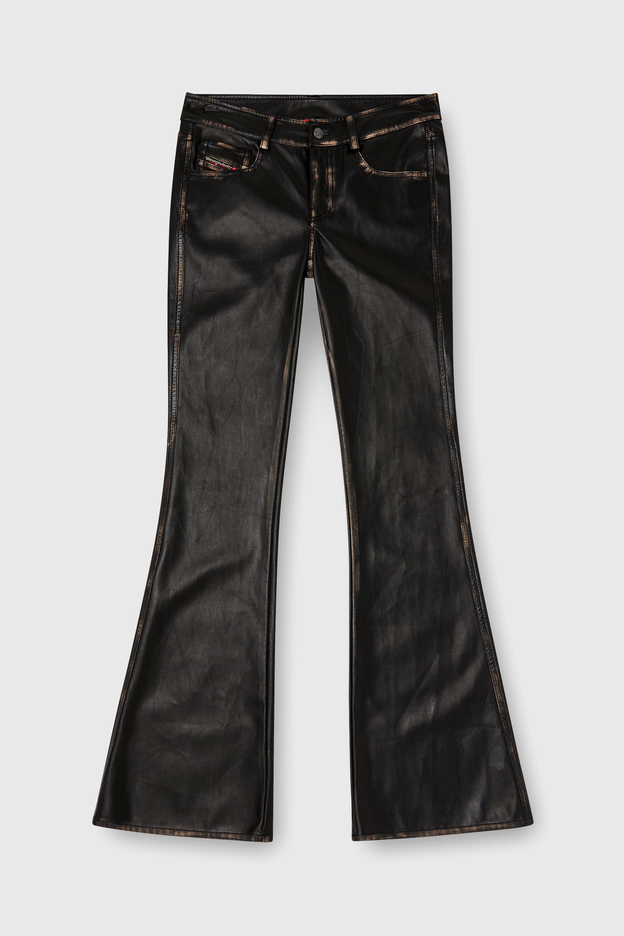 Diesel - P-STELLAR-Q1, Damen Five-Pocket-Hose aus Kunstleder in Schwarz - 2