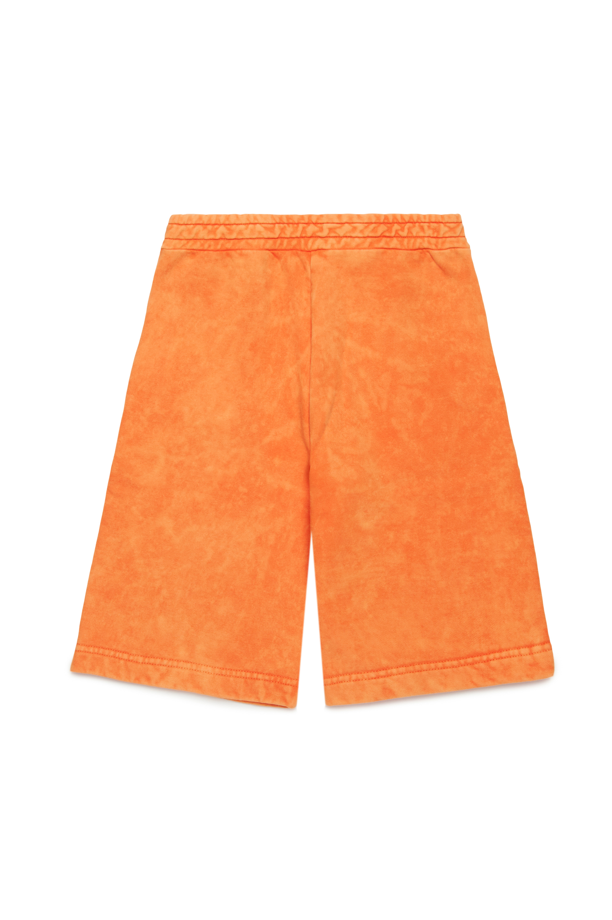 Diesel - PARRID, Herren Marmorierte Sweatshorts mit Grafik-Print in Orange - 2