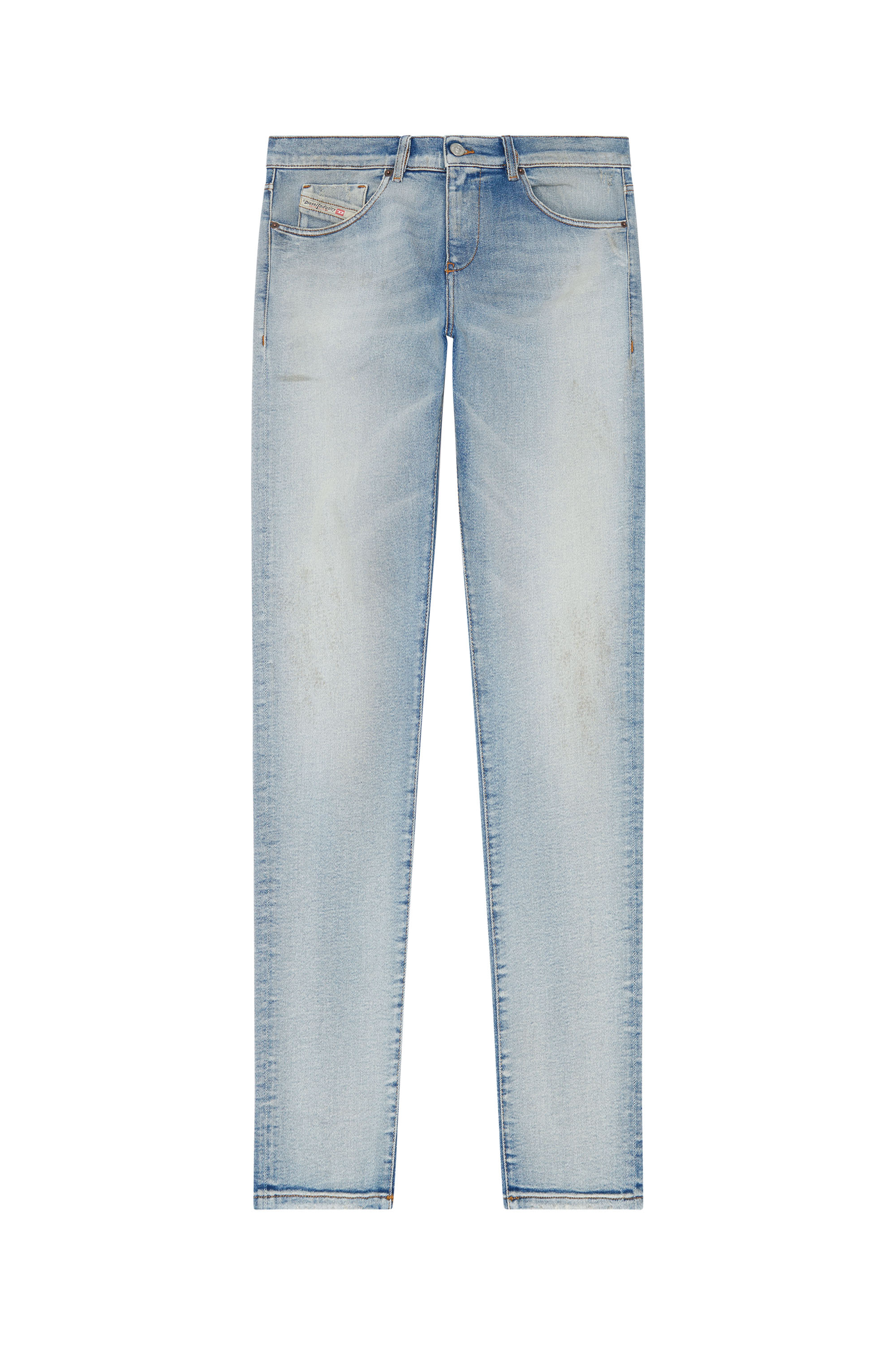 Diesel - 2019 D-Strukt 09E84 Slim Jeans, Hellblau - Image 5