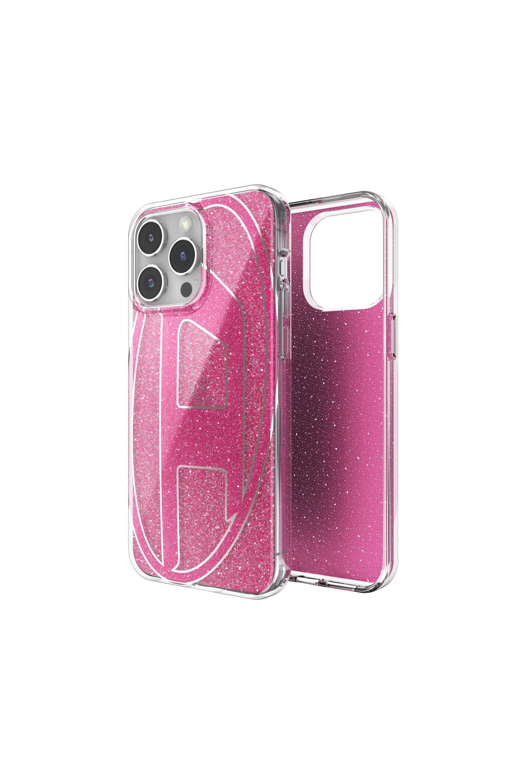 Diesel - 60037 AOP CASE, Unisex Glitter Case für iP 15 Pro Max in Rosa - 1
