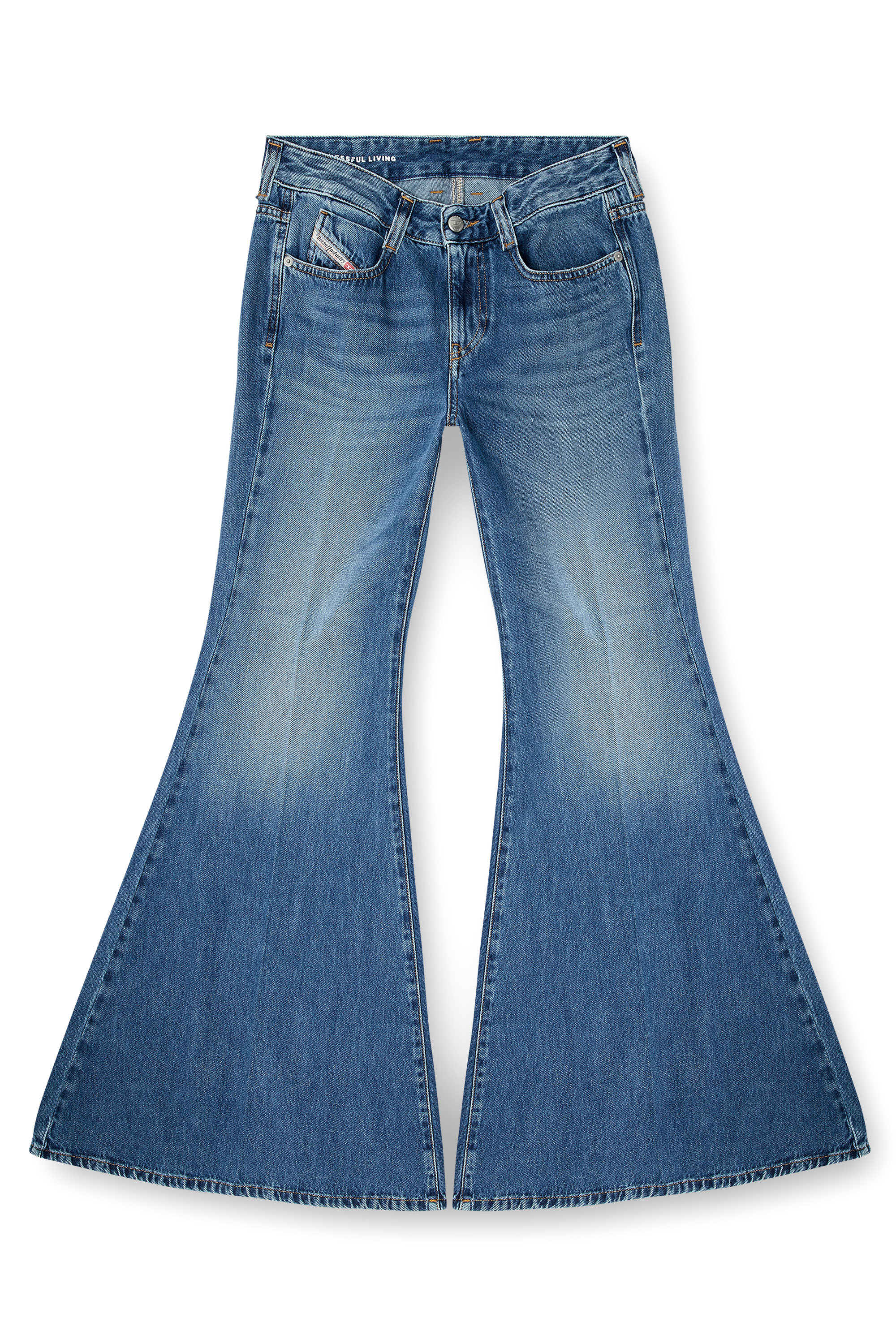 Diesel - Damen Flare Jeans 1970 D-Bleess 09M56, Mittelblau - 3