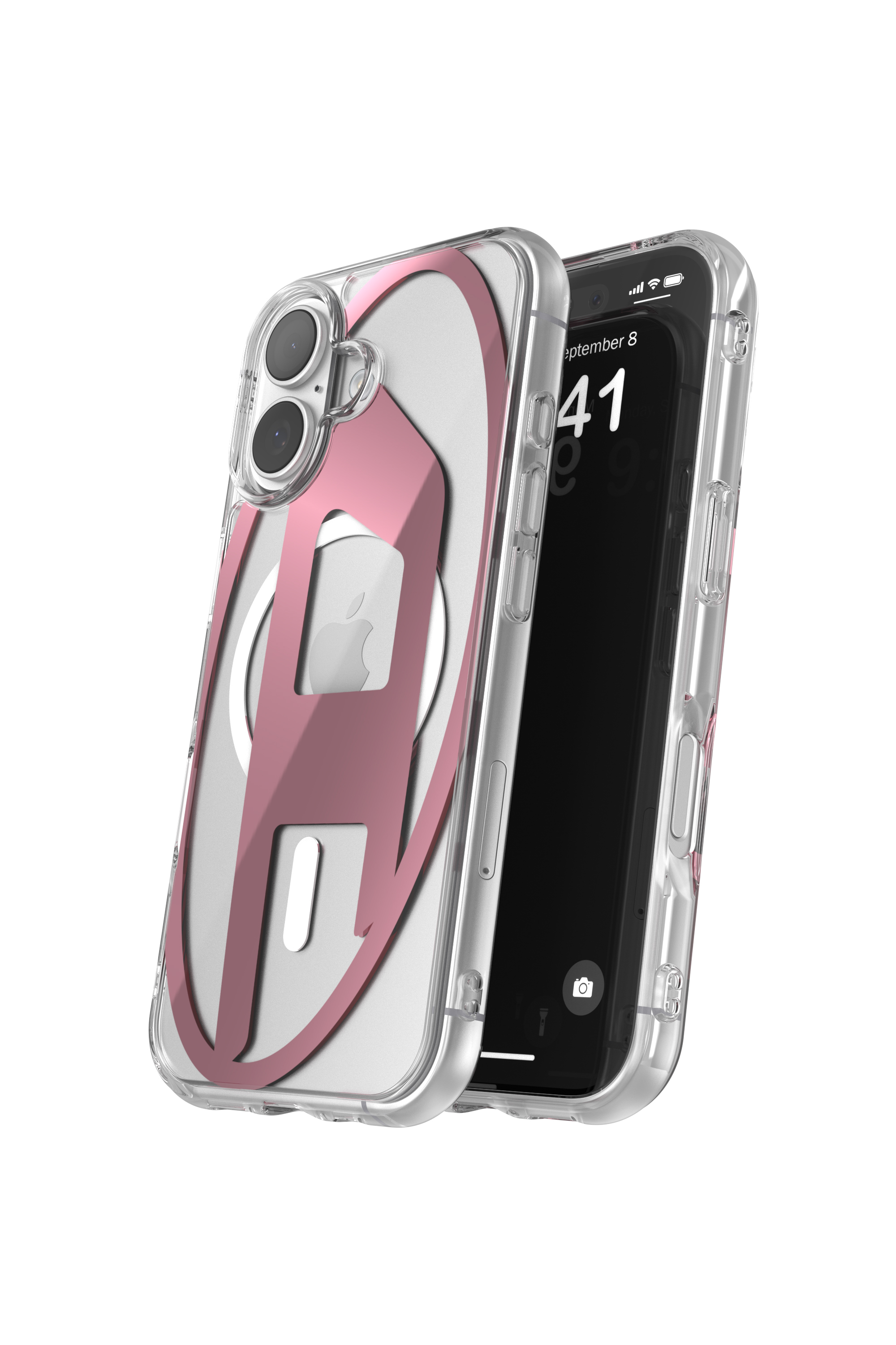 Diesel - 60419 AOP CASE, Unisex Oval D Metallic-Hülle mit Magsafe für iPhone 17 in Rosa - 3