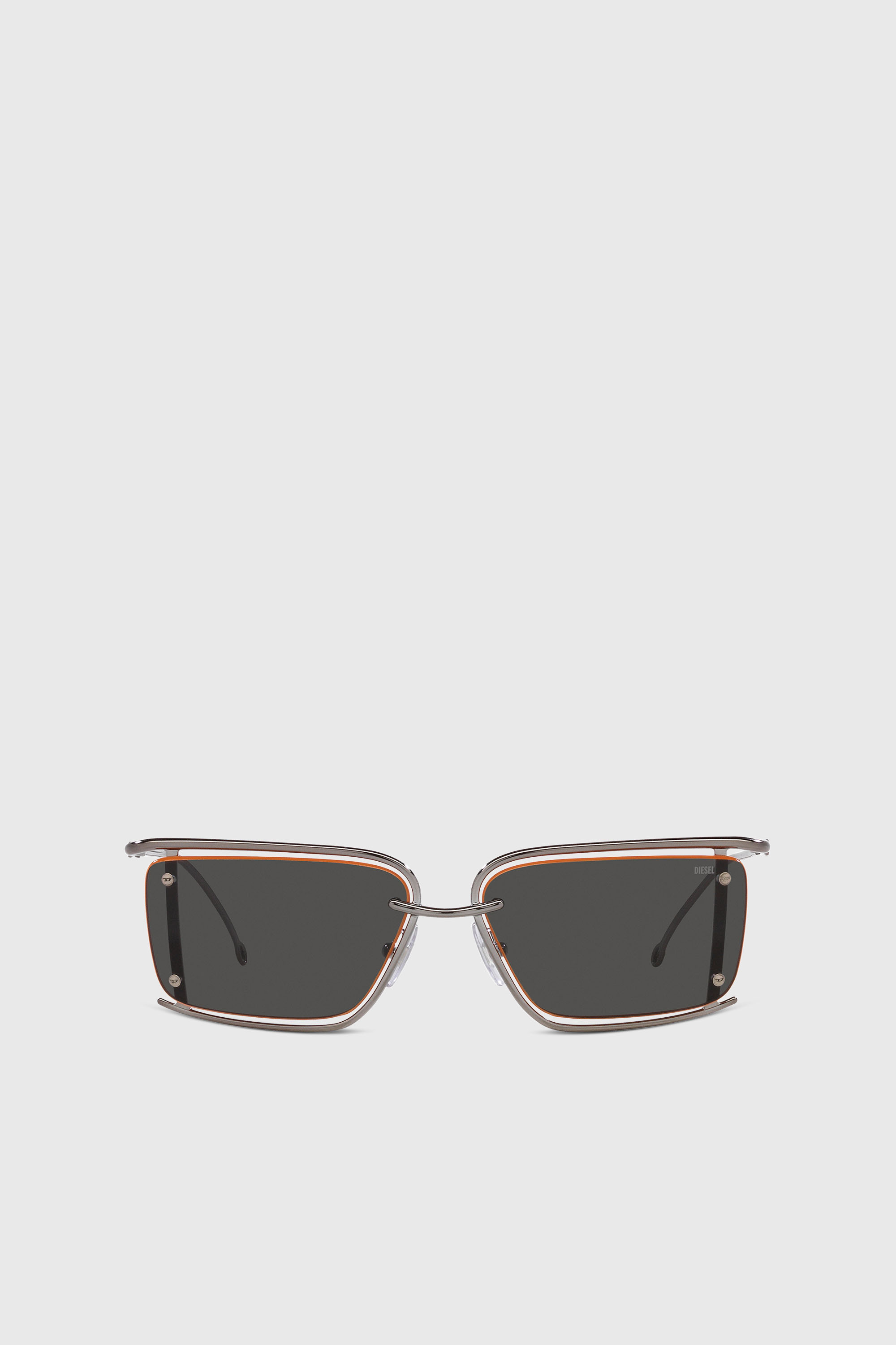 Diesel - 0DL1002, Unisex Rechteckiges Modell Brille in Schwarz - 1