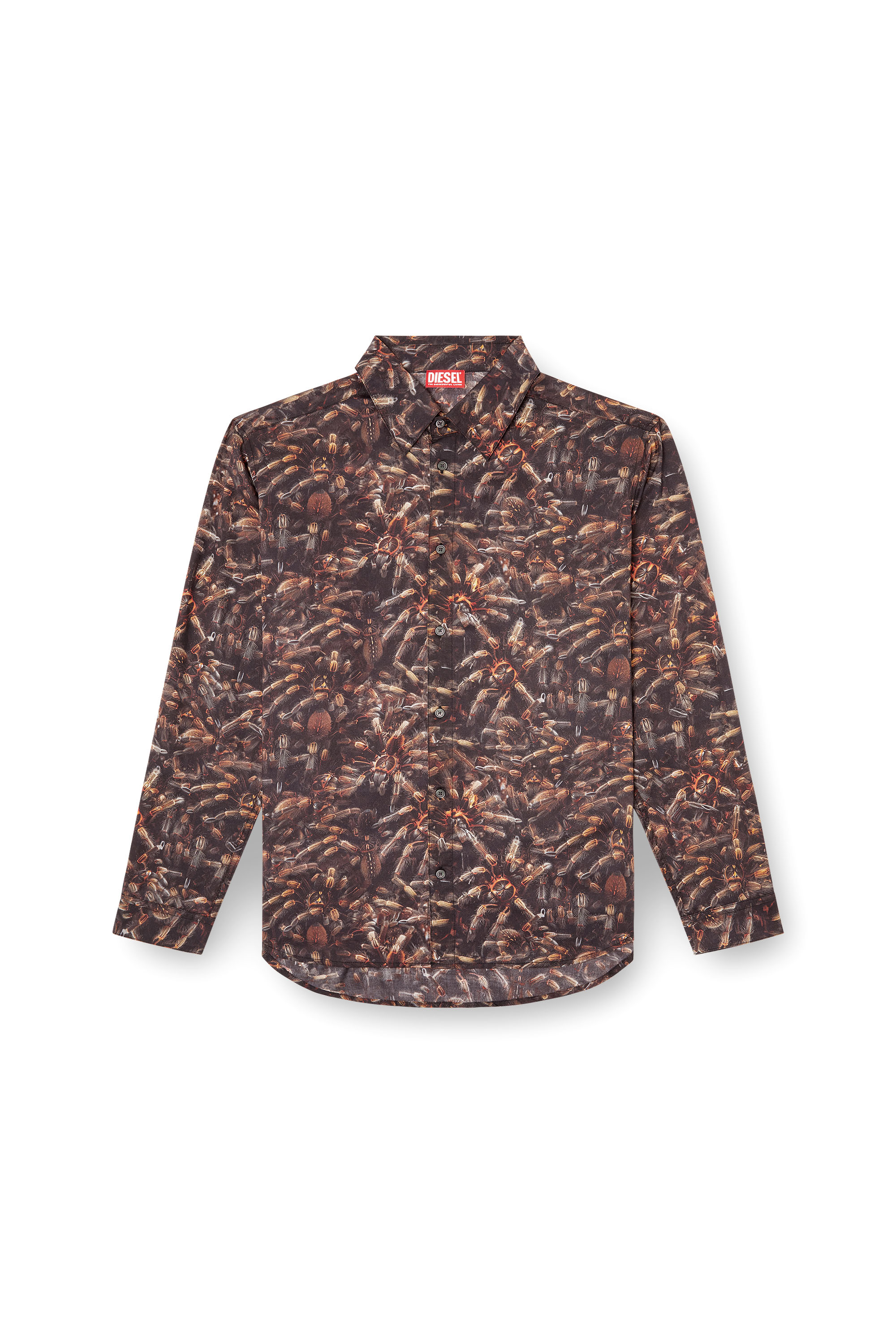 Diesel - S-SIMPLY-SPIDER-PJBK, Herren Lyocell-Hemd mit Allover-Print in null - 3