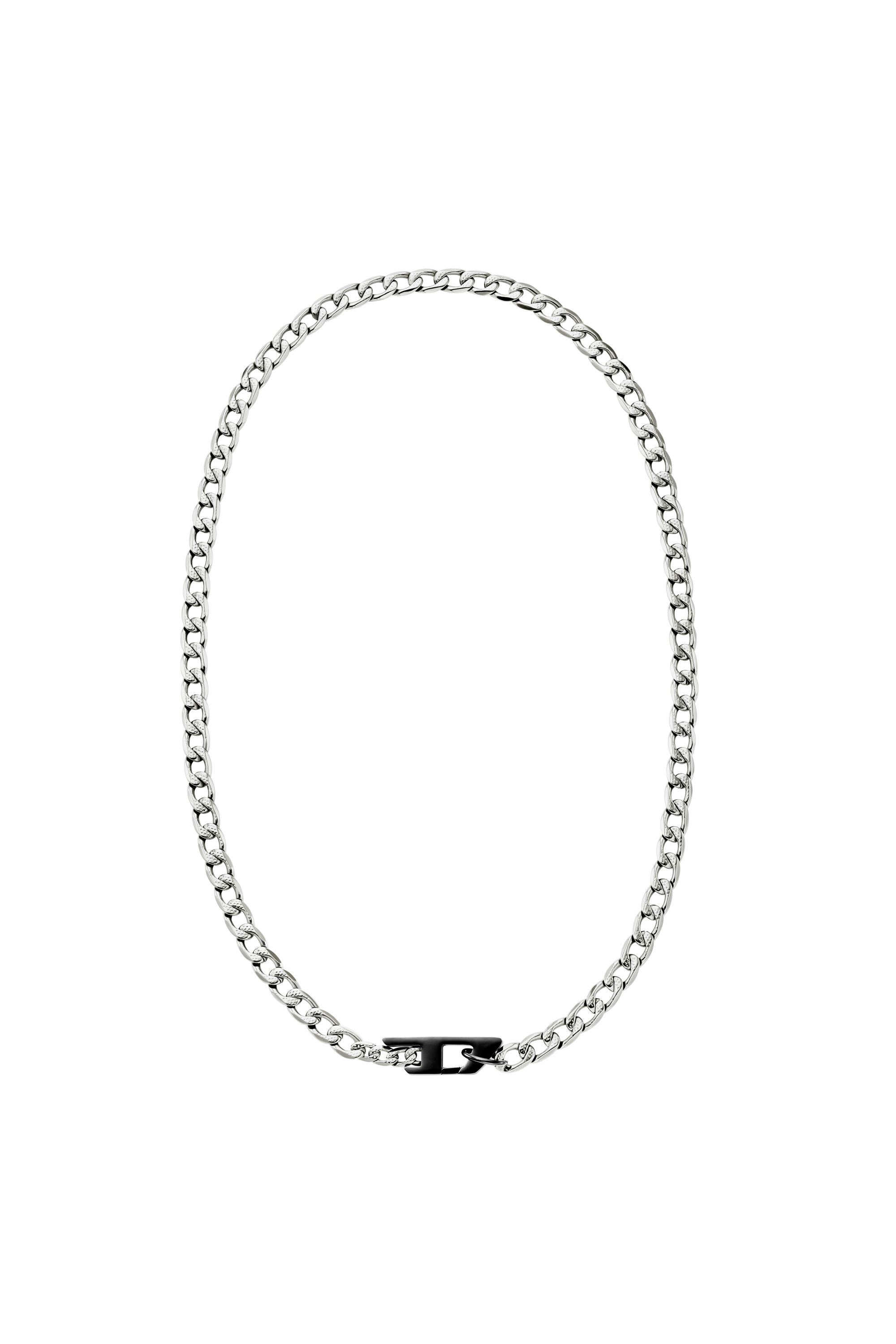 Diesel - DX1636931 JEWELLERY, Unisex Halskette aus zweifarbigem Edelstahl in Silber/Schwarz - 1