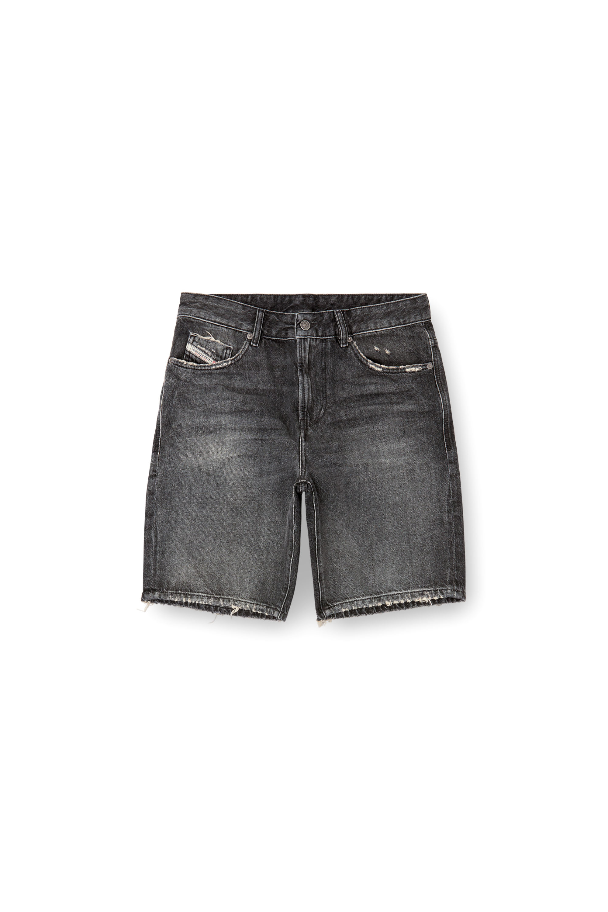 Diesel - D-FIN, Herren Schmal geschnittene Shorts aus Denim in Schwarz - 3