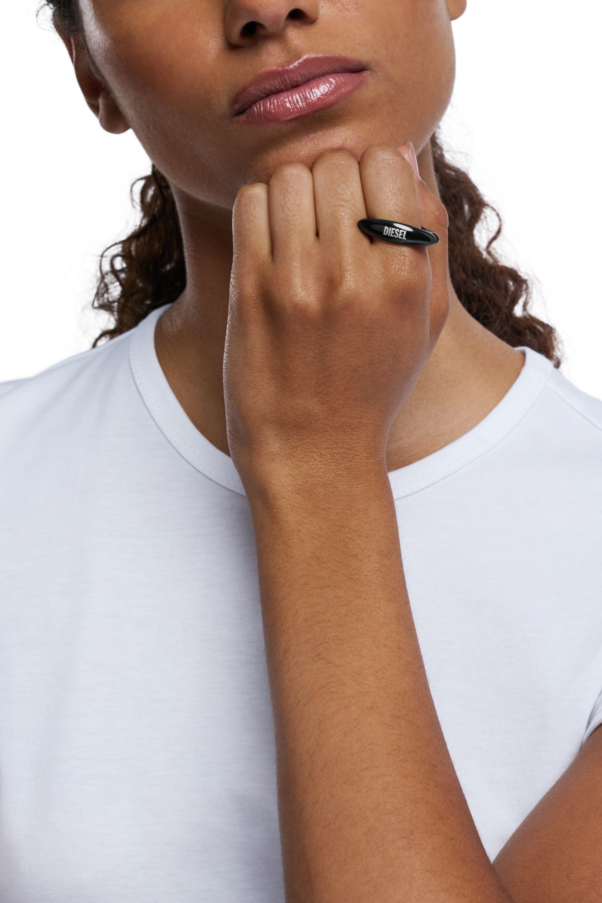 Diesel - DX1632001 JEWELLERY, Unisex Bandring aus schwarzem Edelstahl in Schwarz - 4