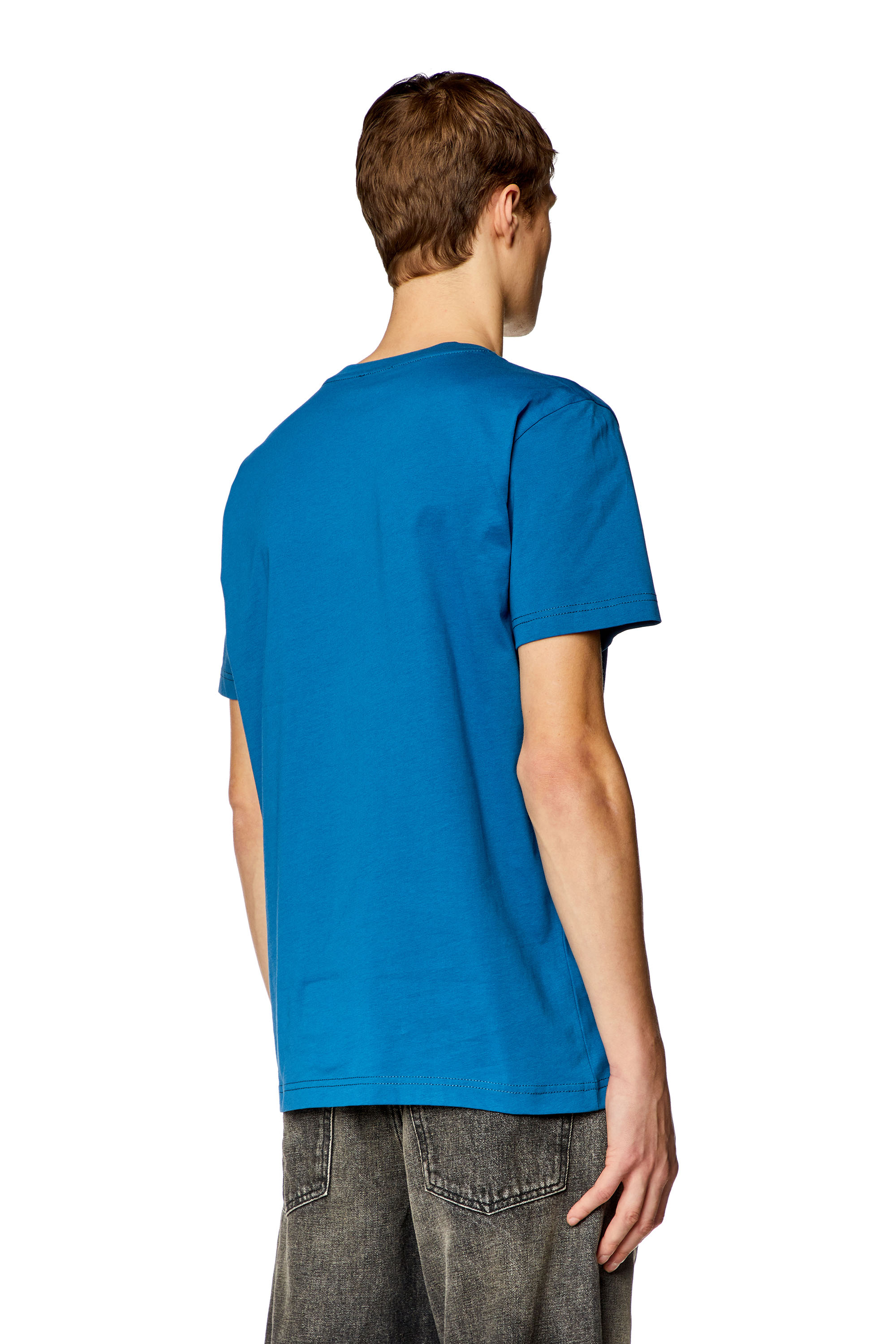 Diesel - T-DIEGOR-K74, Herren T-Shirt mit Oval D 78-Print in Blau - Image 4