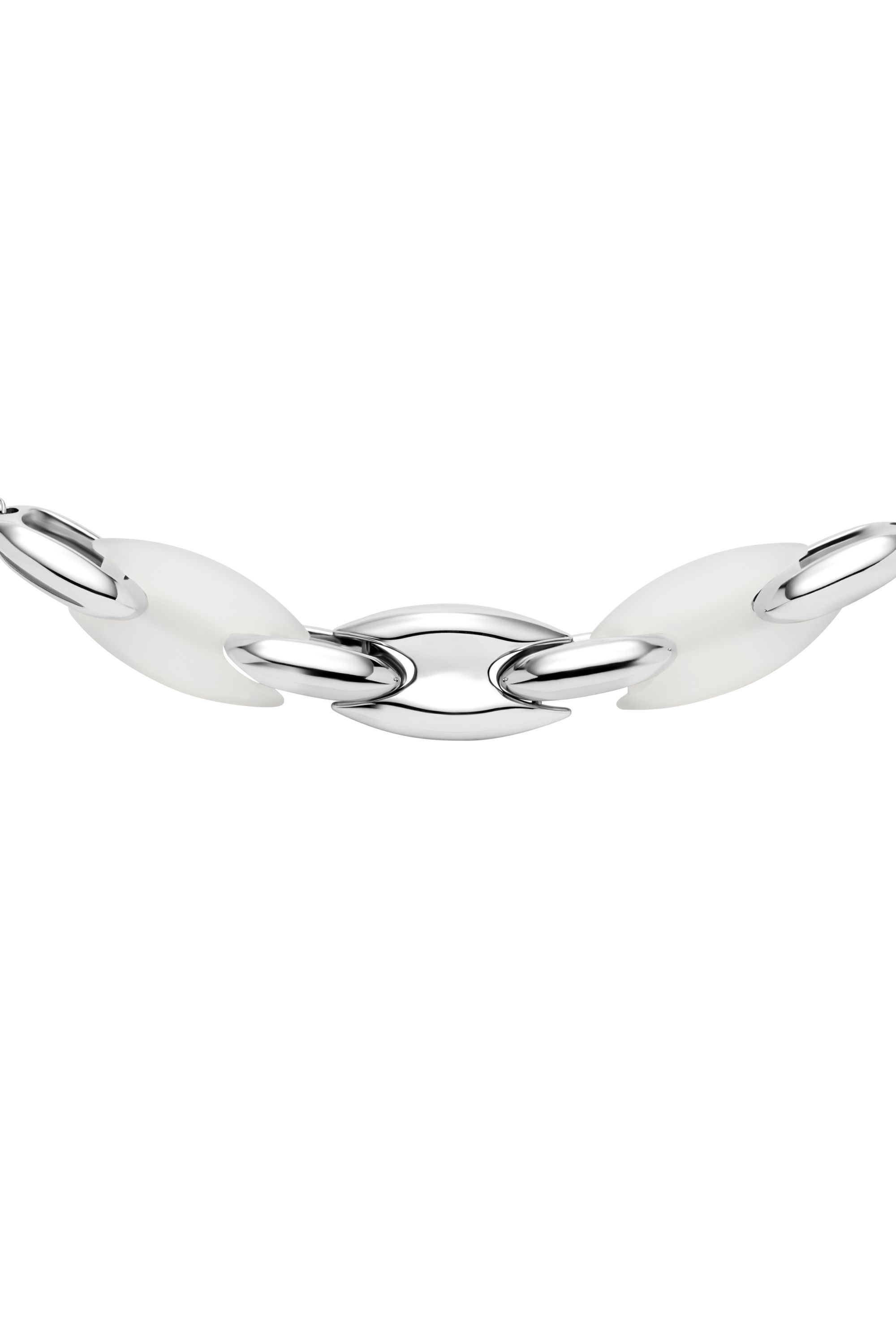 Diesel - DX1616040, Unisex Metamorph-Halskette aus Edelstahl und Silikon in Silber - 2