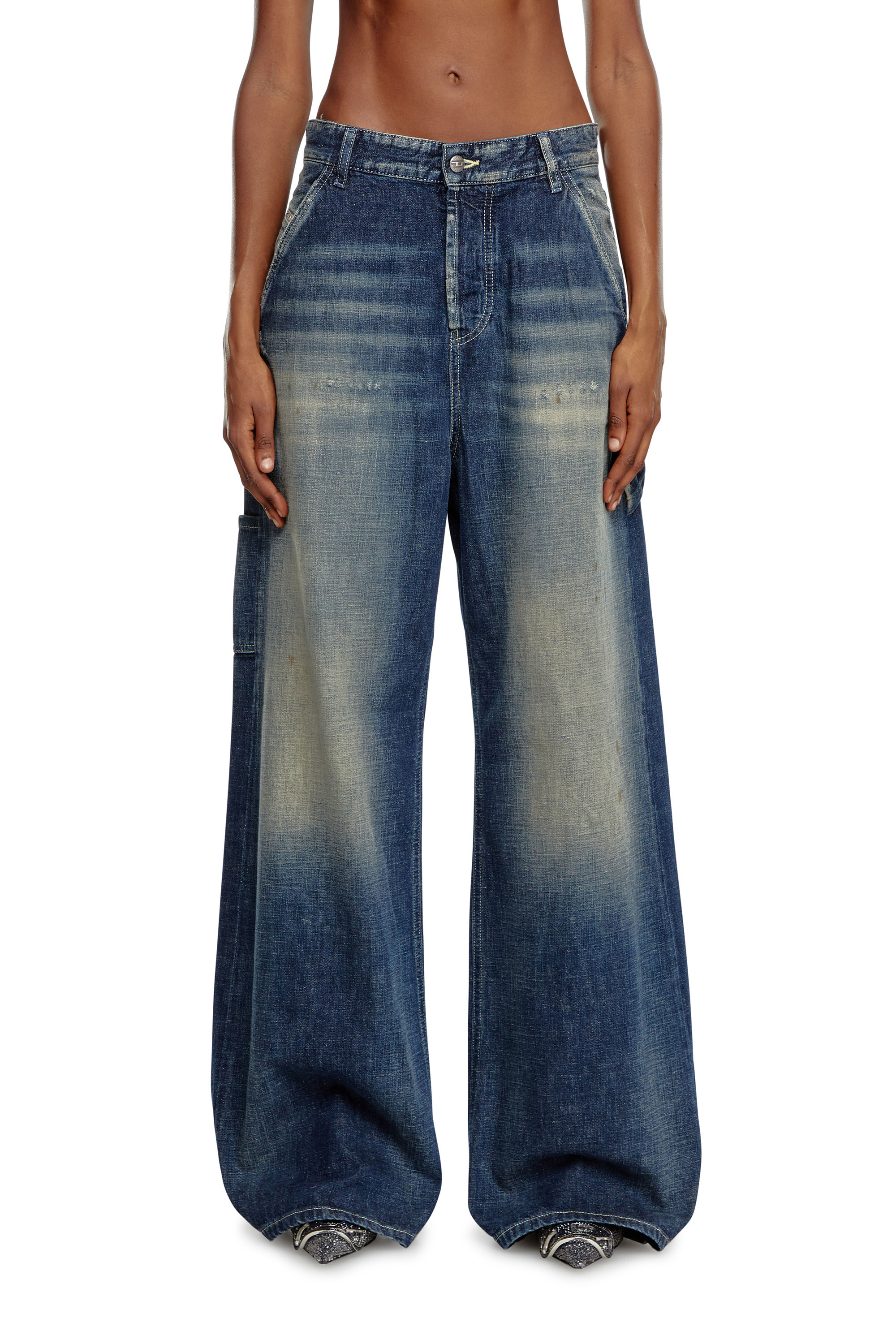 Diesel - Damen Relaxed Jeans 1996 D-Sire 09J91, Dunkelblau - 2