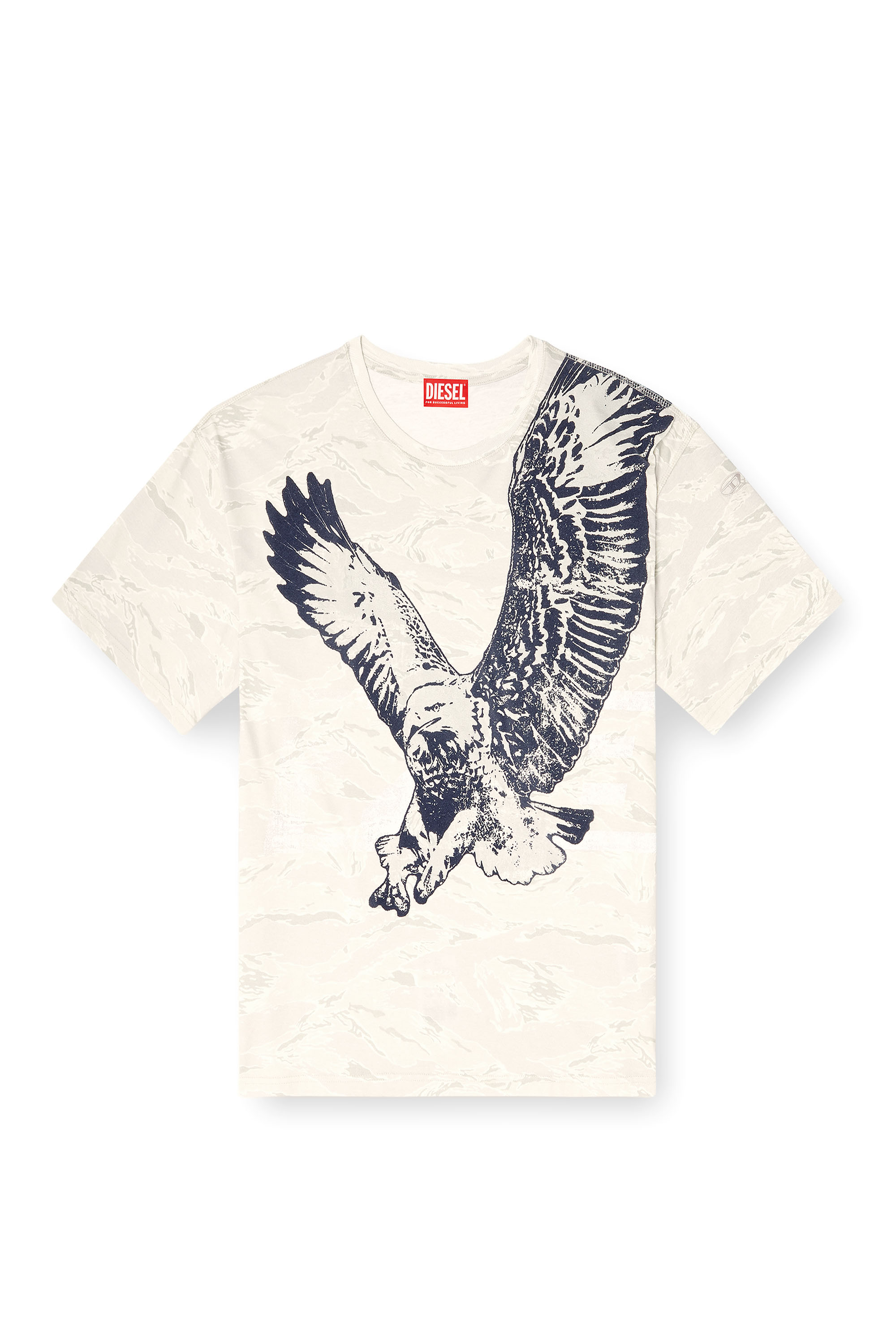 Diesel - T-BOXT-T14, Herren Camo-T-Shirt mit Eagle-Print in Beige - 3