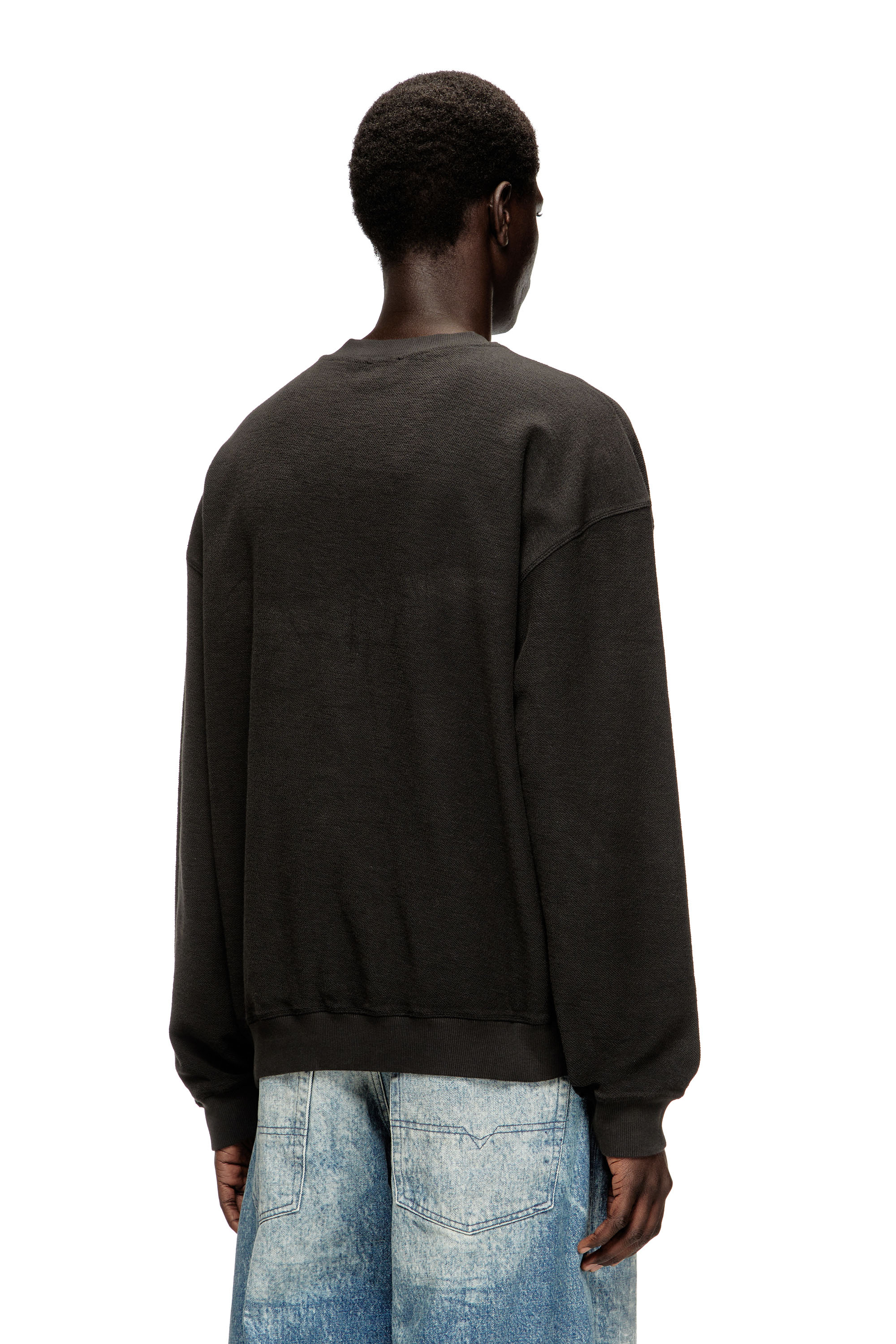 Diesel - S-VALENTIN-JMBV, Herren Sweatshirt mit Graffiti-Print in Dunkelgrau - 4