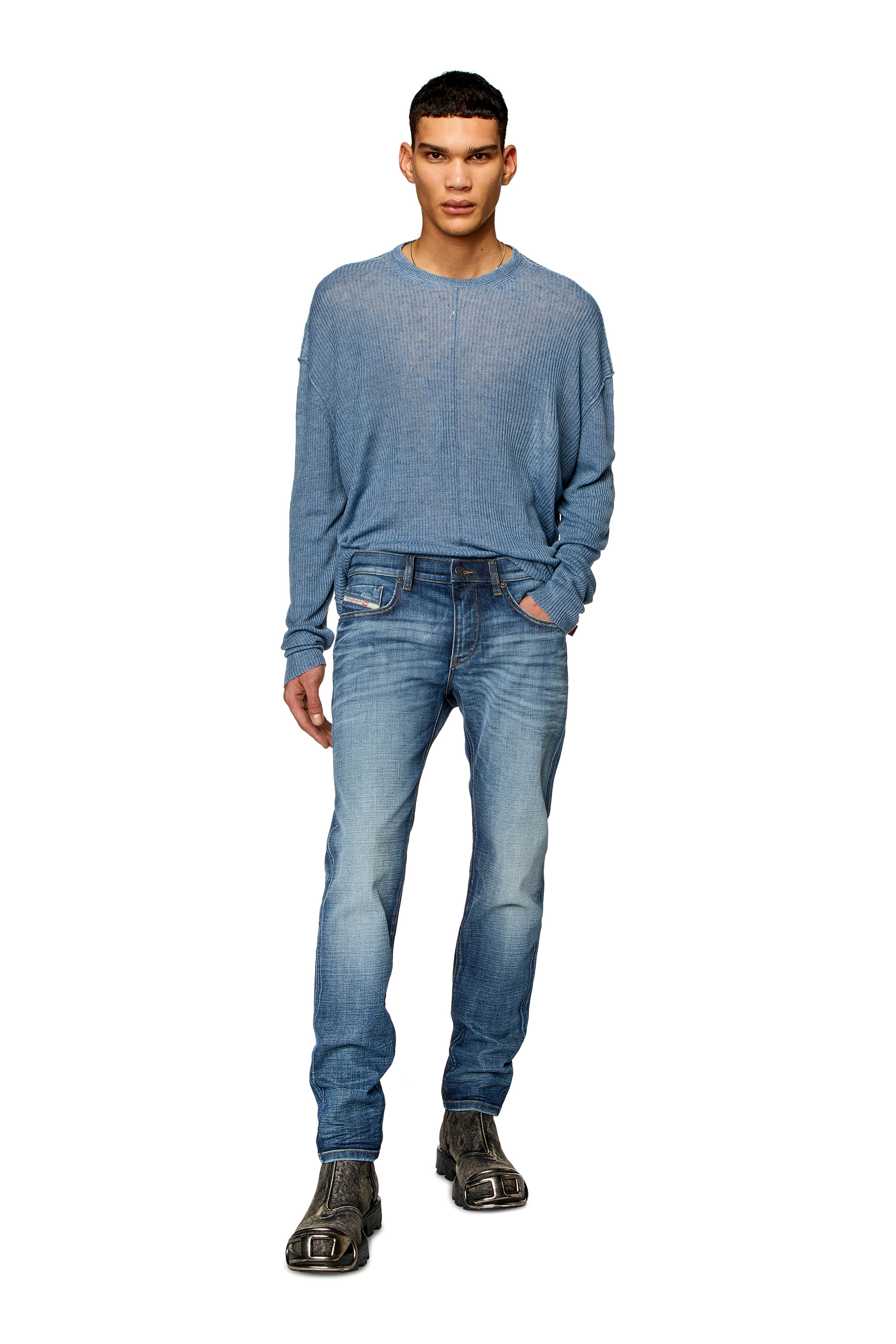 Diesel - Slim Jeans 2019 D-Strukt 0DQAE, Mittelblau - Image 4