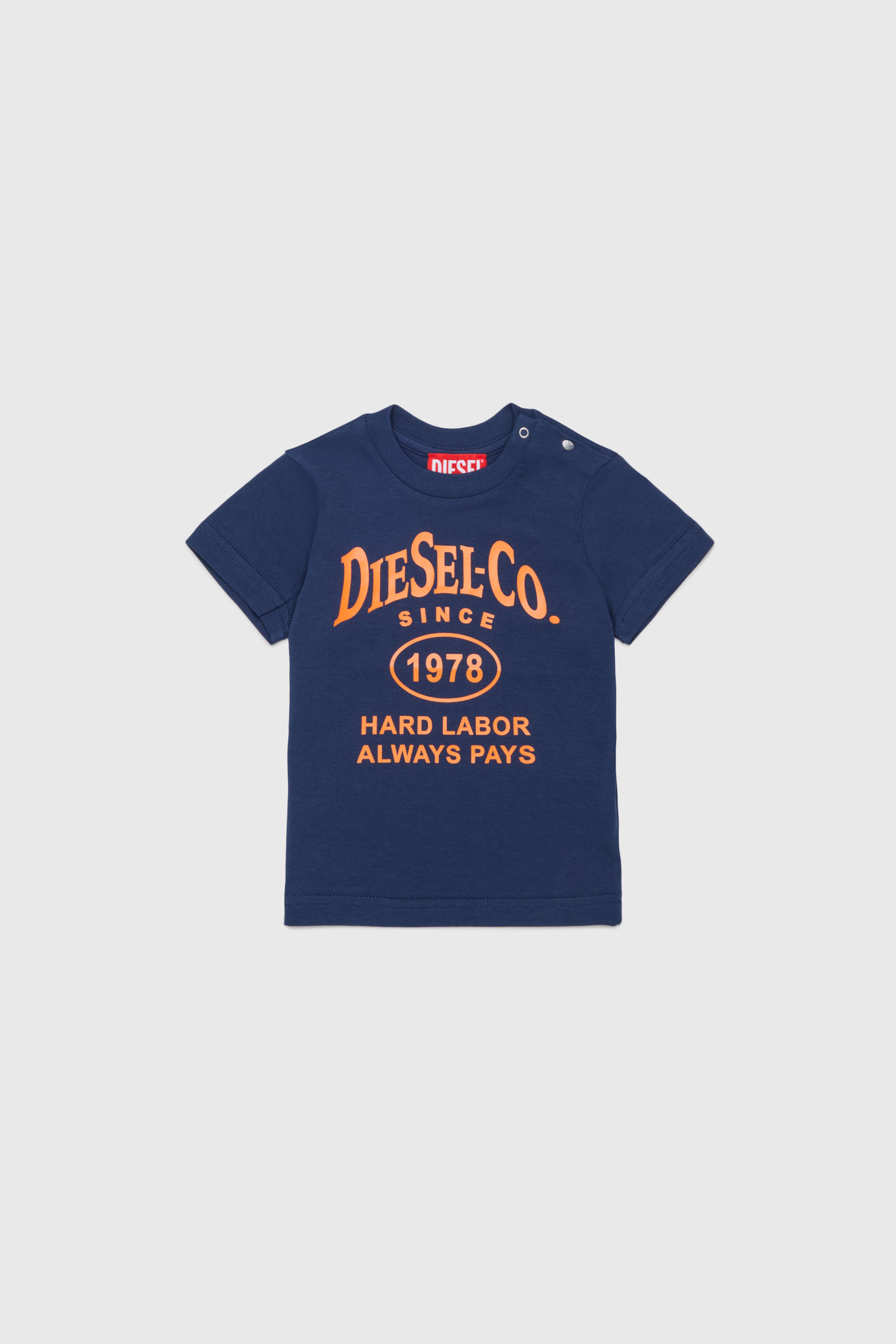 Diesel - TSINB, Herren T-Shirt aus Baumwolle mit Slogan-Print in Dunkelblau - 1