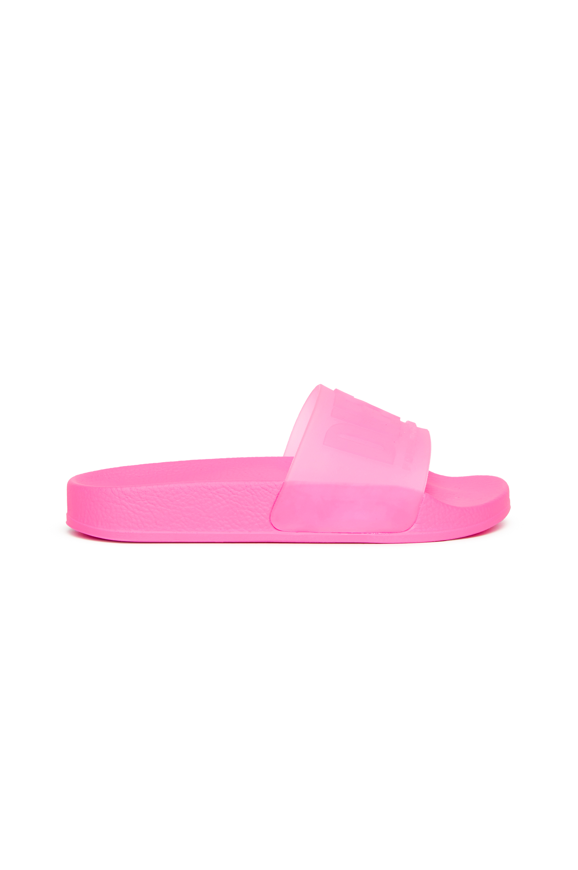 Diesel - SA-MAYEMI CC, Unisex Pool-Slides aus semitransparentem Gummi in Rosa - 1