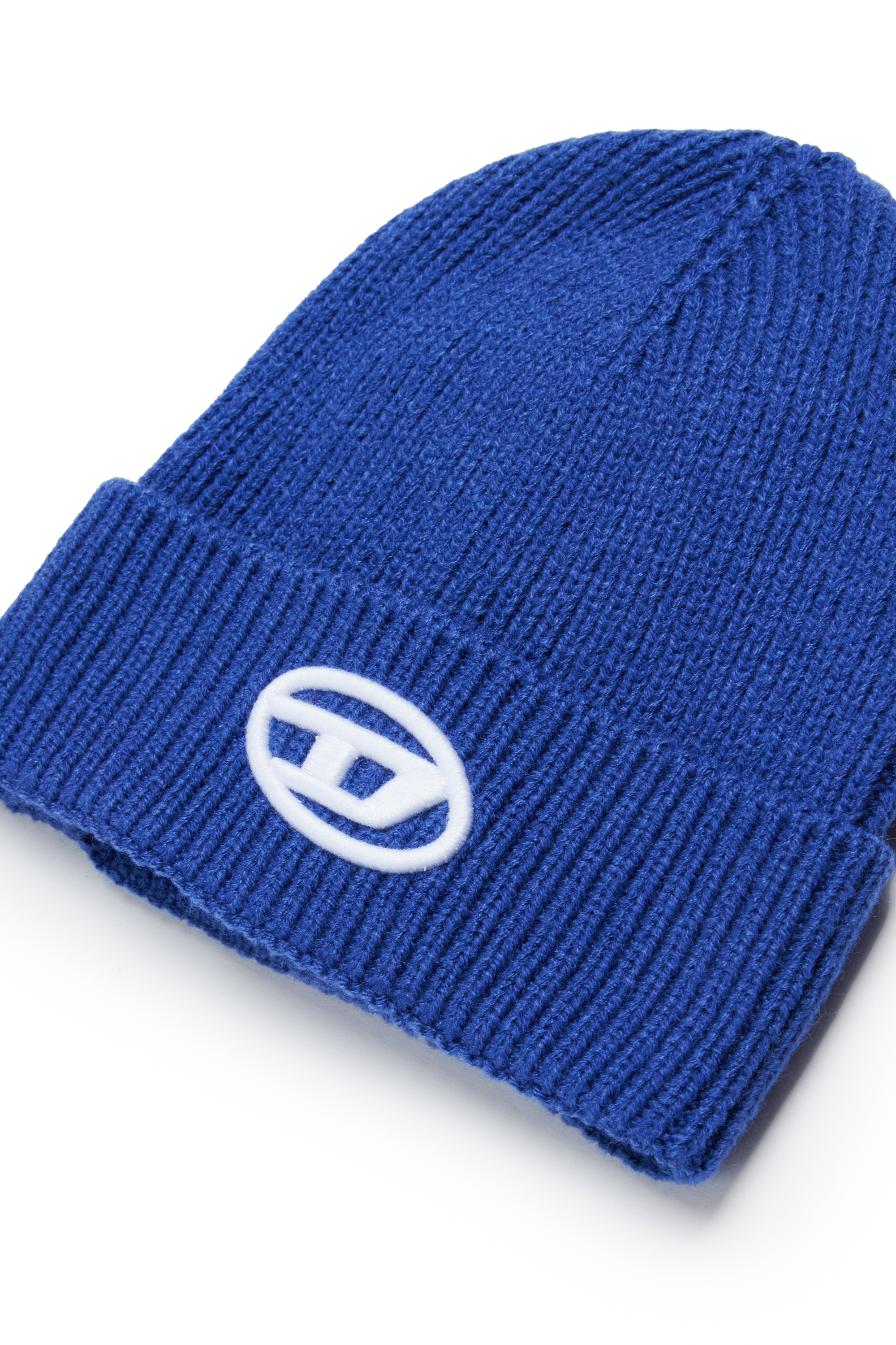 Diesel - FMARCOB, Unisex Mütze mit Oval D-Stickerei in Blau - 3