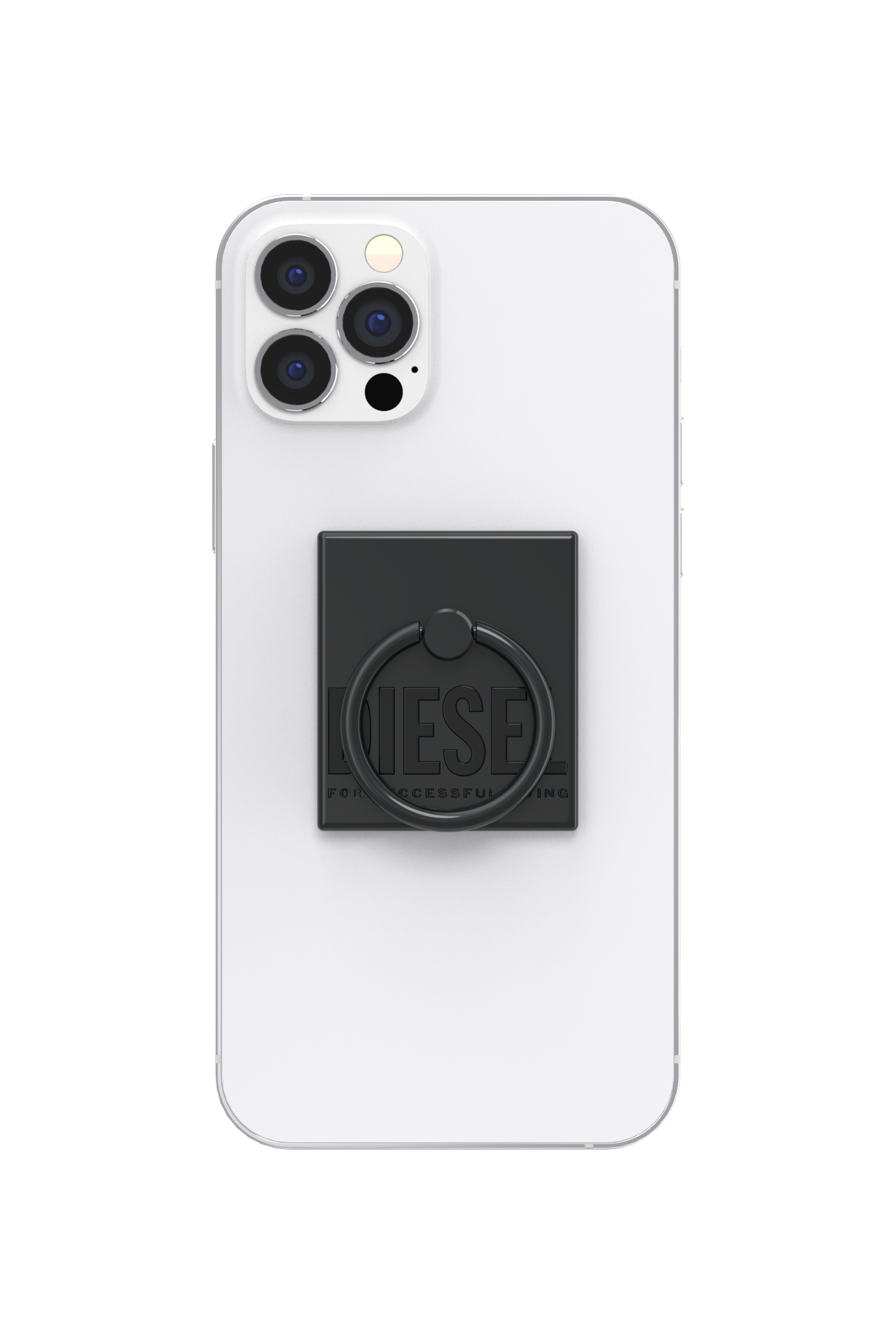 Diesel - 45840 RING STAND, Unisex Universeller Handyring rechteckig für Smartphones in Schwarz - 2