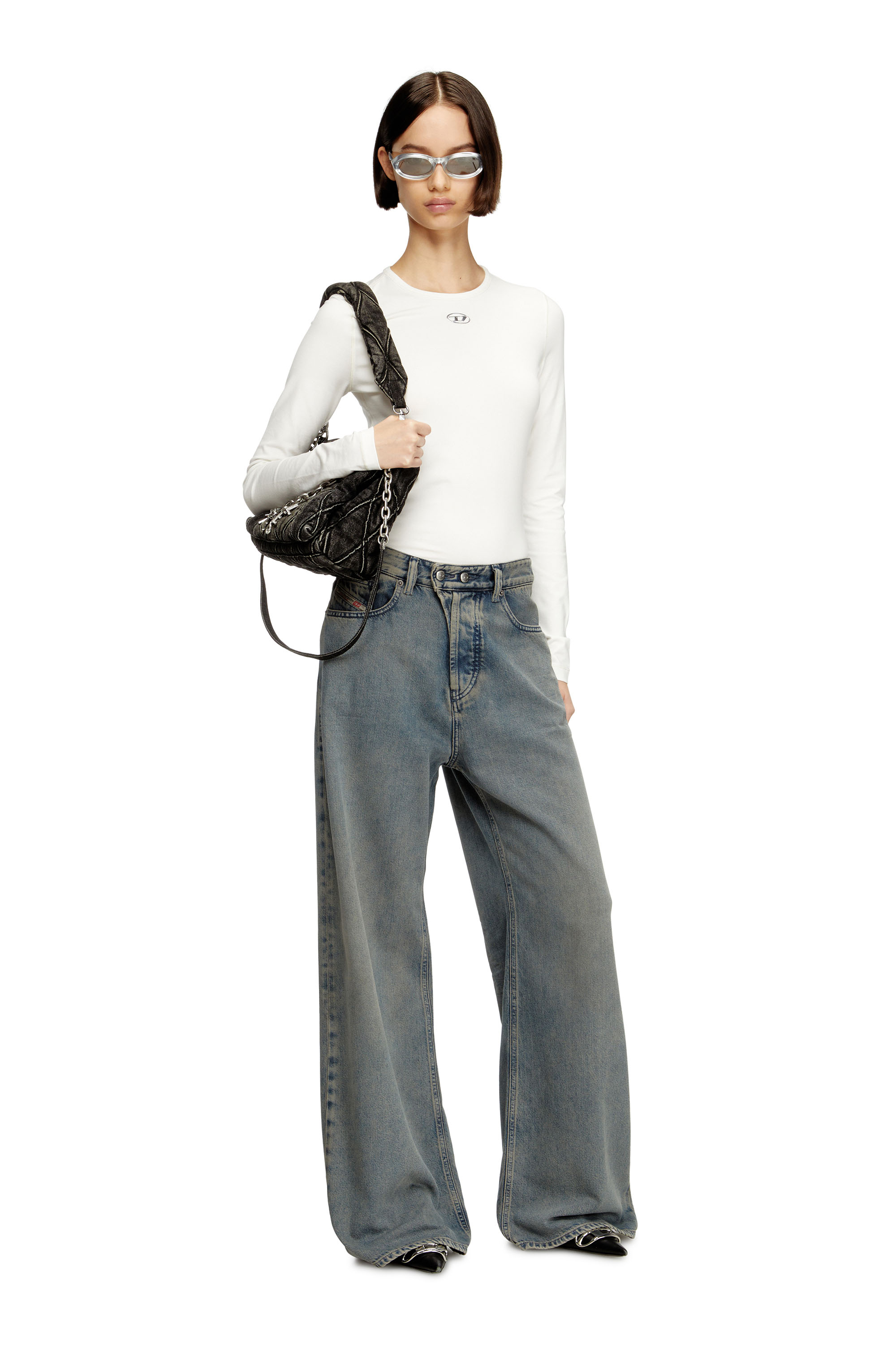 Diesel - Damen Relaxed Jeans 1996 D-Sire 09N24, Mittelblau - 2